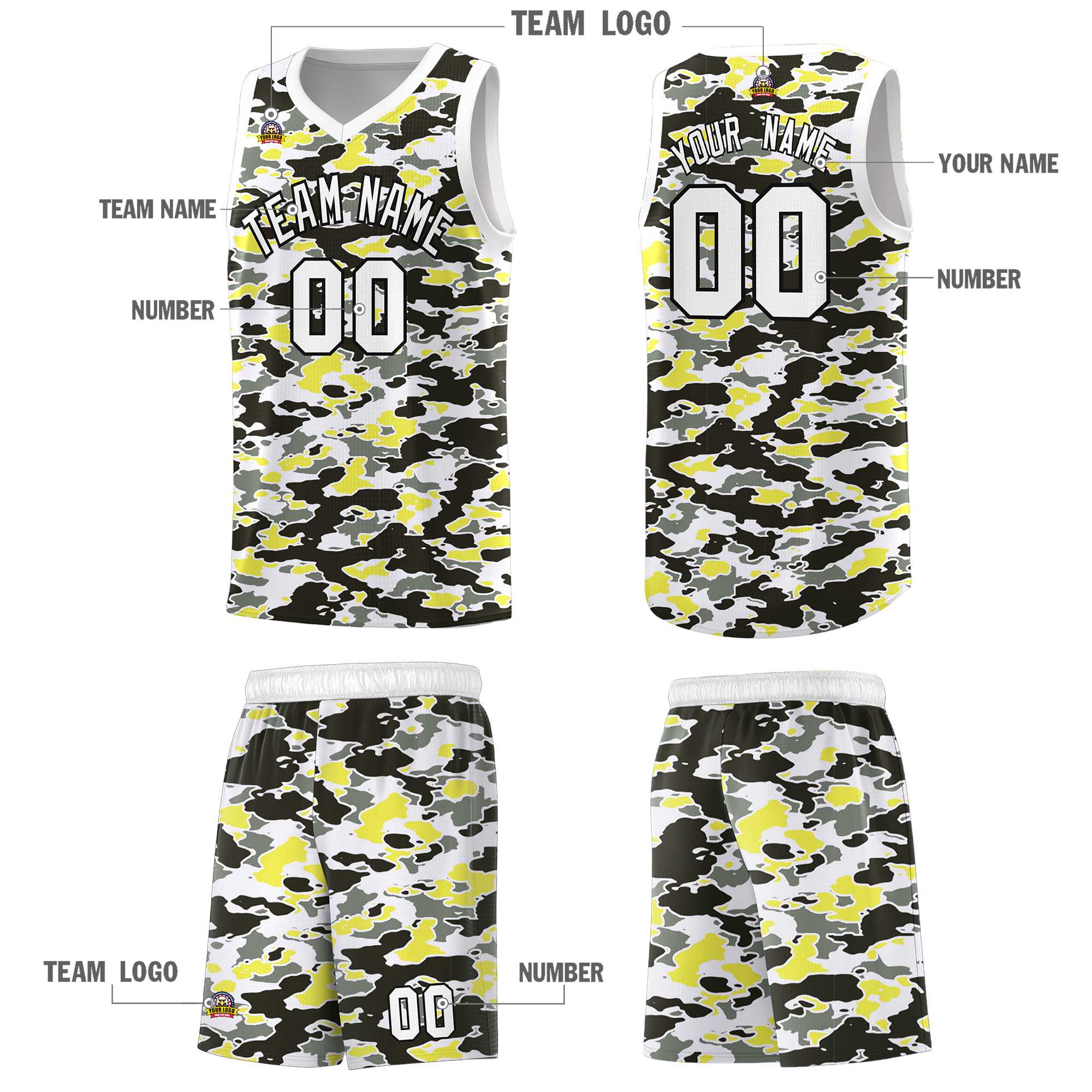 Custom Personalized Camo Kits Sports Uniform Basketball Jersey|KXKSHOP