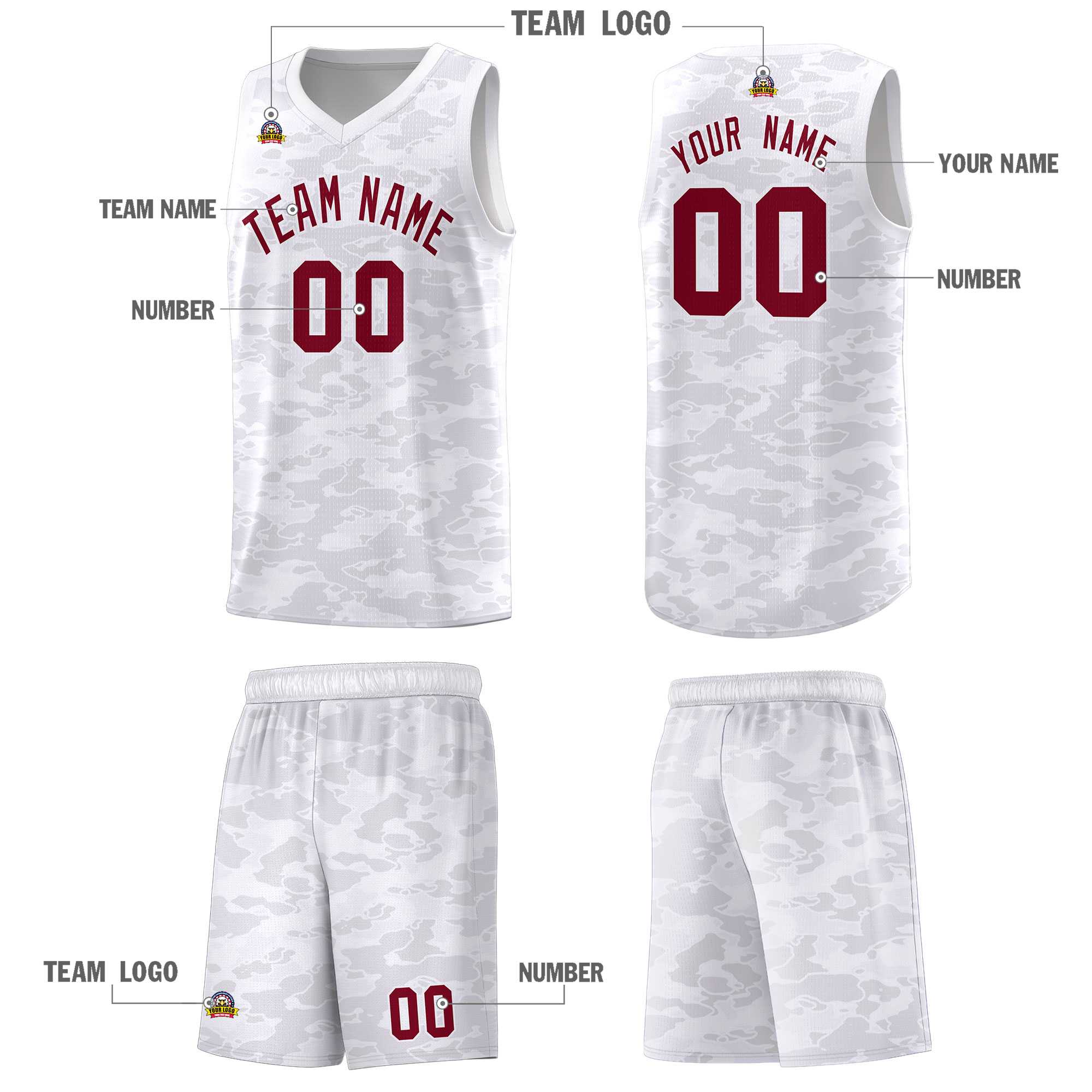 Custom Personalized Camo Kits Sports Uniform Basketball Jersey|KXKSHOP