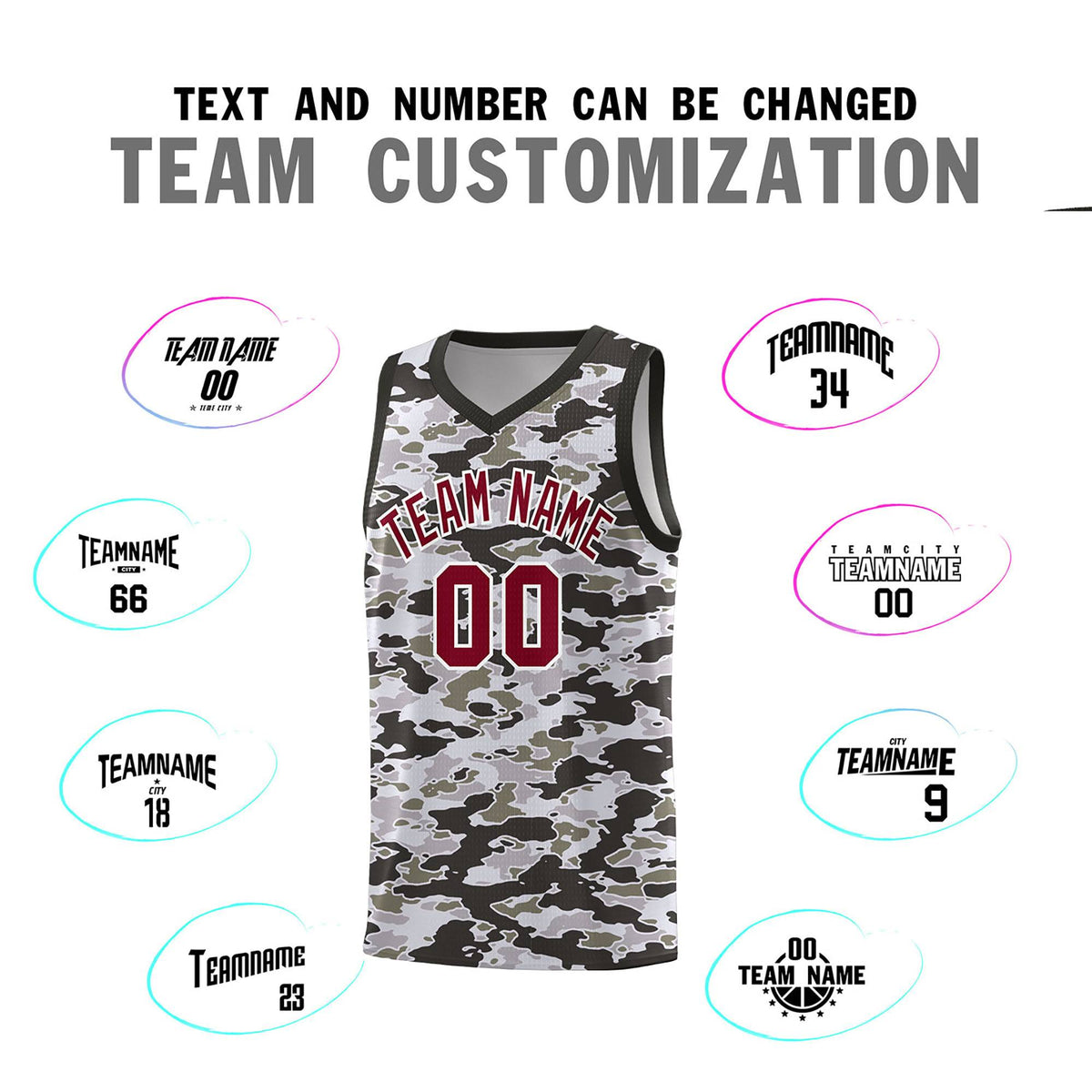 Custom Personalized Camo Kits Sports Uniform Basketball Jersey|KXKSHOP