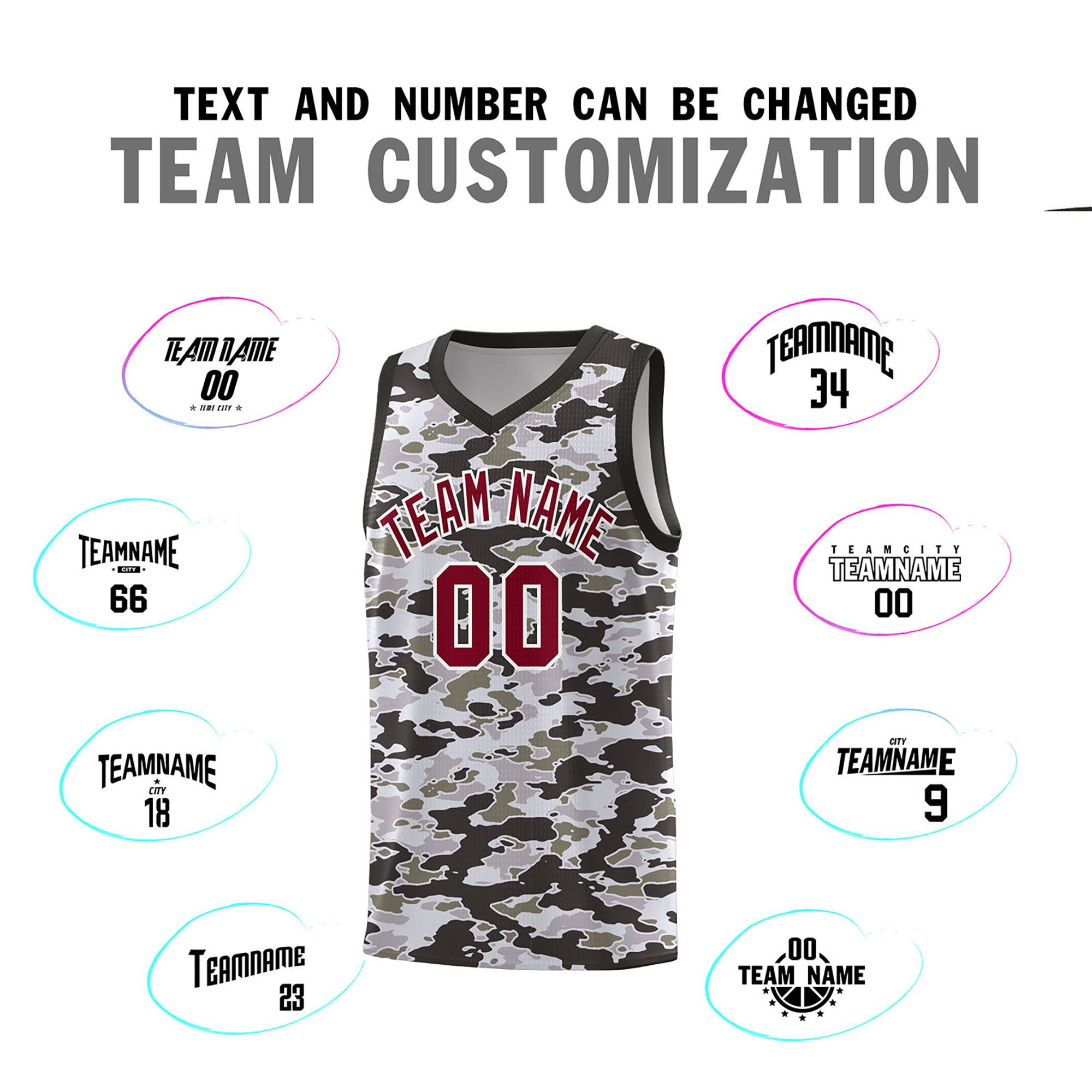 Custom Personalized Camo Kits Sports Uniform Basketball Jersey|KXKSHOP