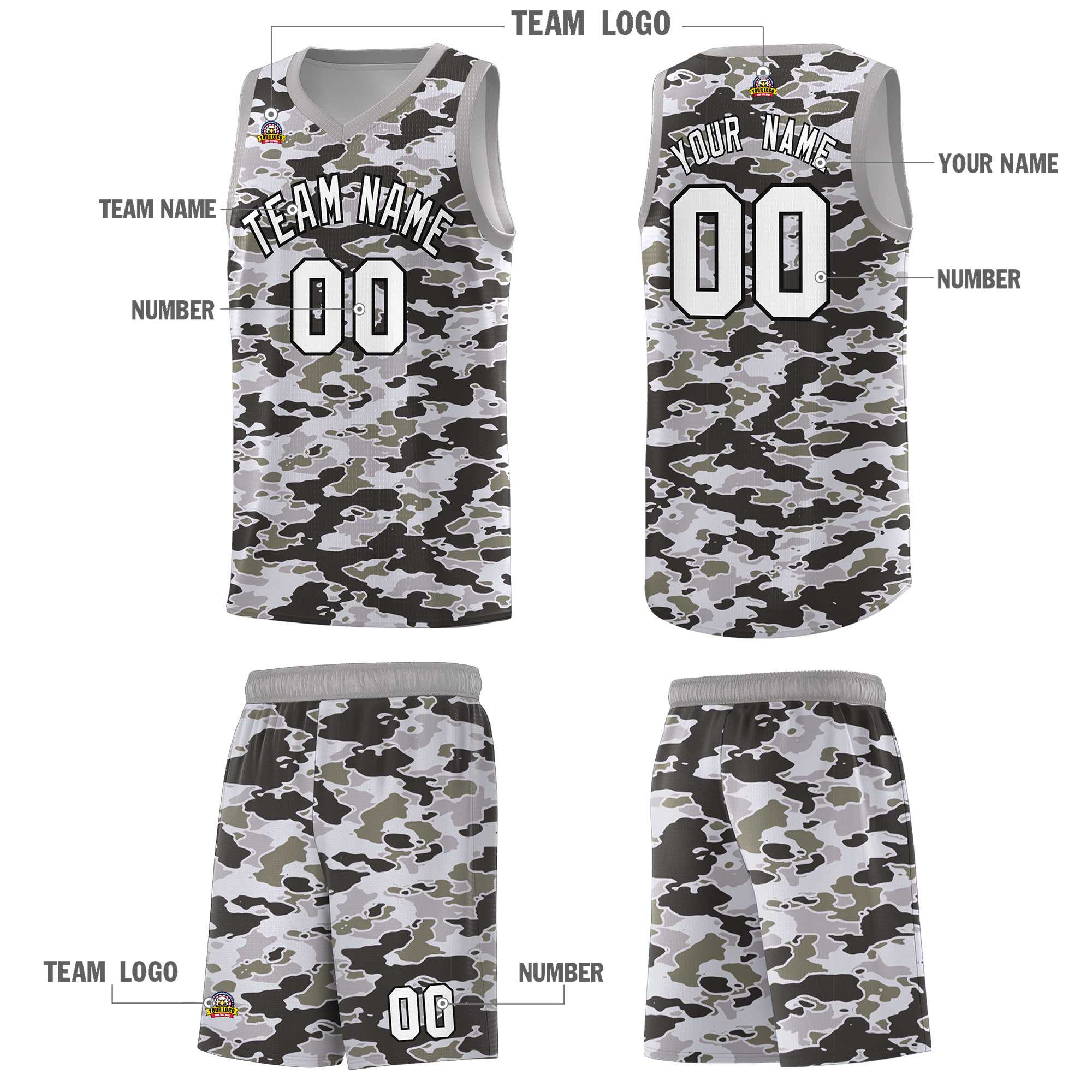 Custom Personalized Camo Kits Sports Uniform Basketball Jersey|KXKSHOP