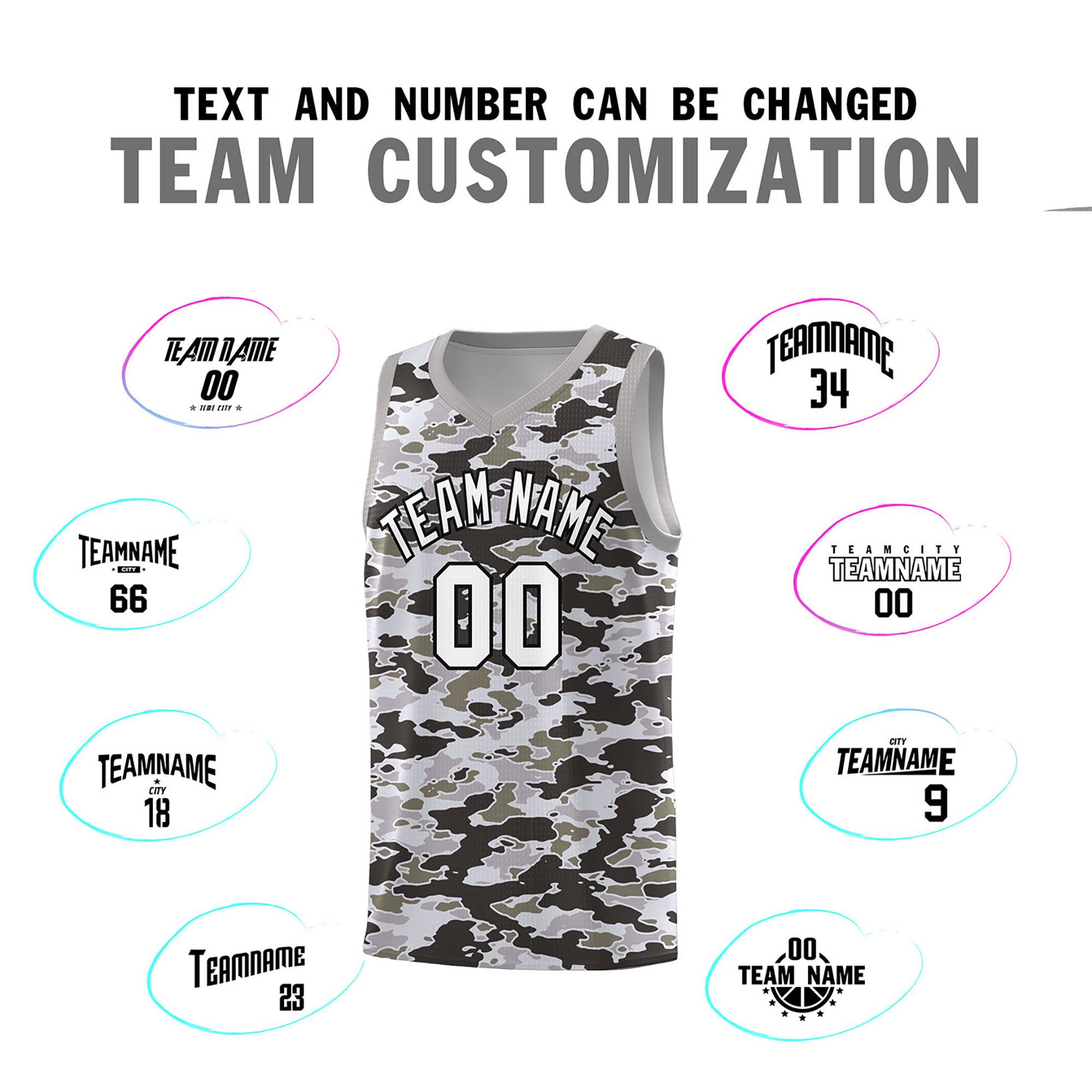 Custom Personalized Camo Kits Sports Uniform Basketball Jersey|KXKSHOP