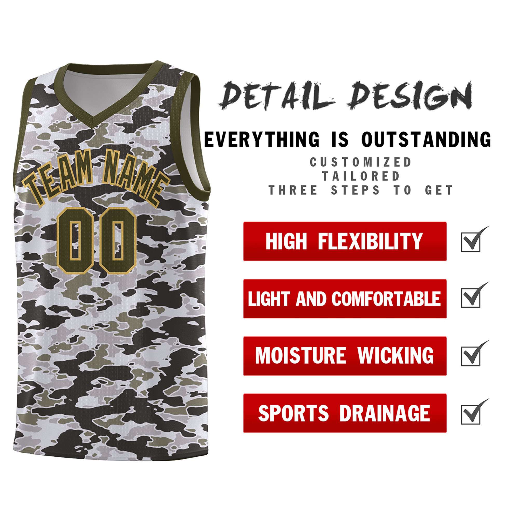 Custom Personalized Camo Kits Sports Uniform Basketball Jersey|KXKSHOP