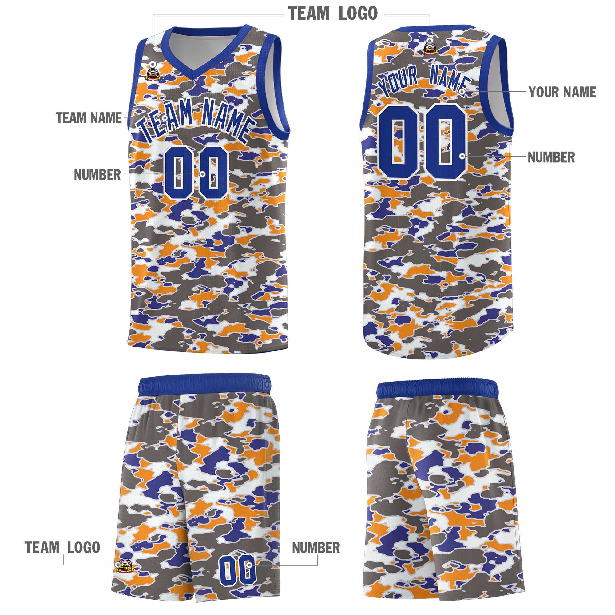 Custom Personalized Camo Kits Sports Uniform Basketball Jersey|KXKSHOP