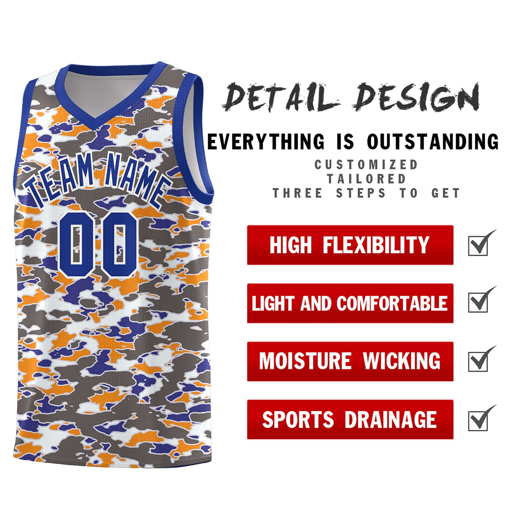 Custom Personalized Camo Kits Sports Uniform Basketball Jersey|KXKSHOP