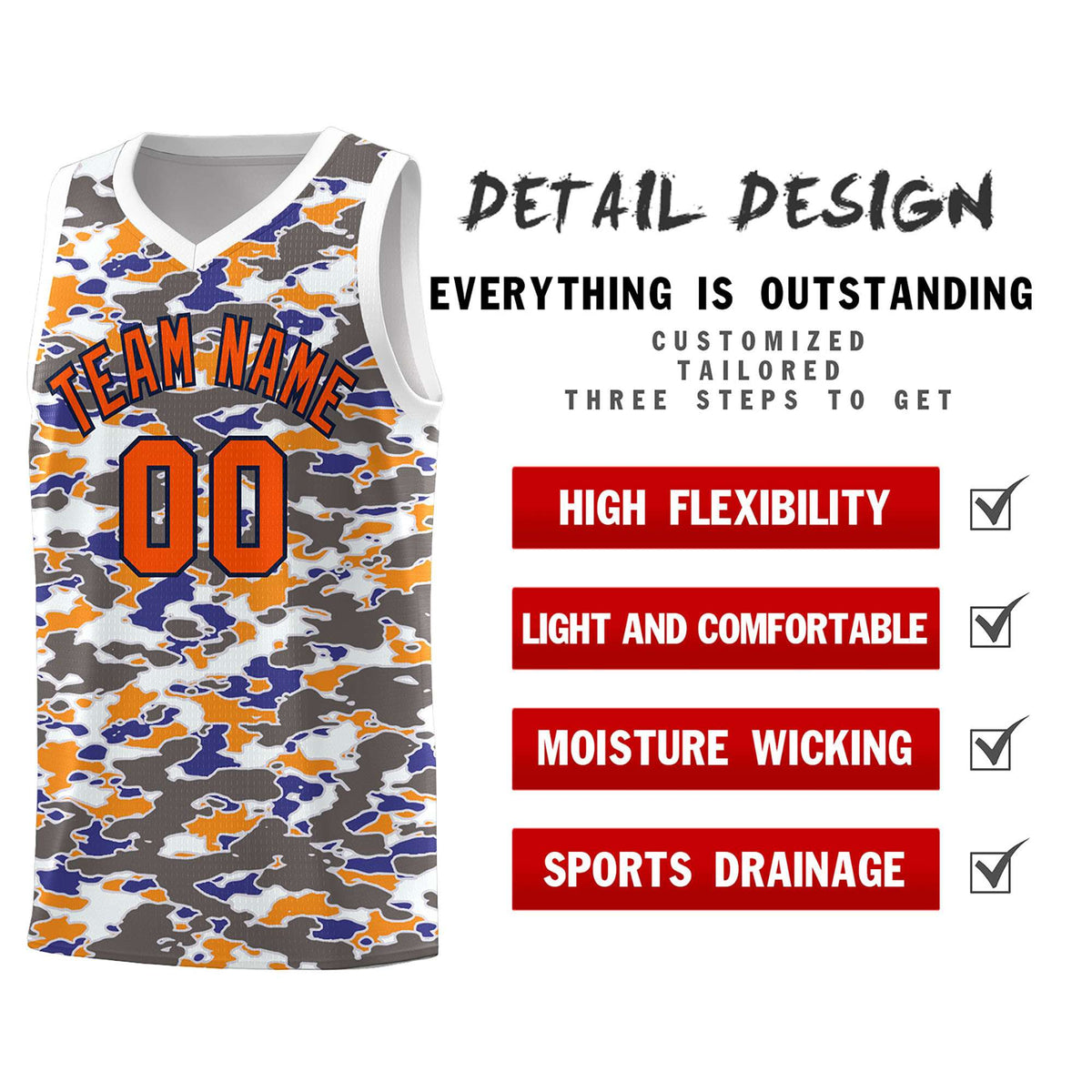 Custom Personalized Camo Kits Sports Uniform Basketball Jersey|KXKSHOP