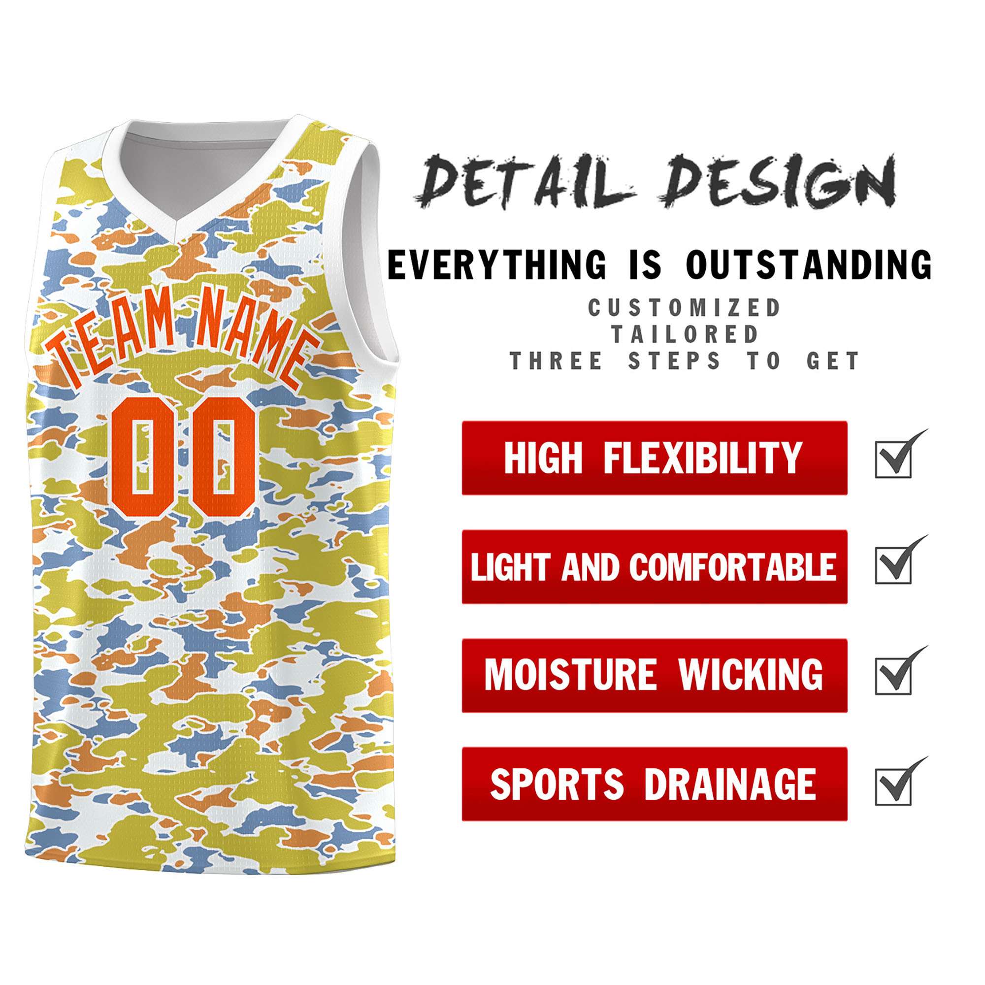 Custom Personalized Camo Kits Sports Uniform Basketball Jersey|KXKSHOP