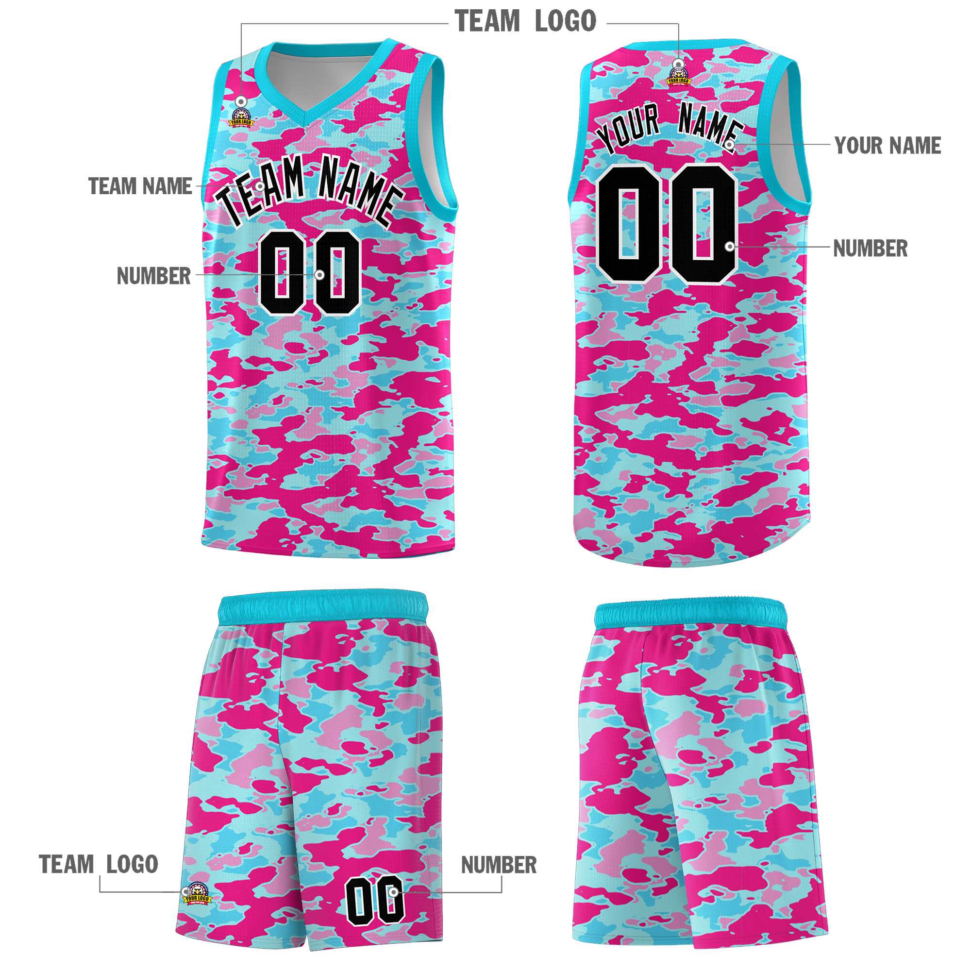 Custom Personalized Camo Kits Sports Uniform Basketball Jersey|KXKSHOP