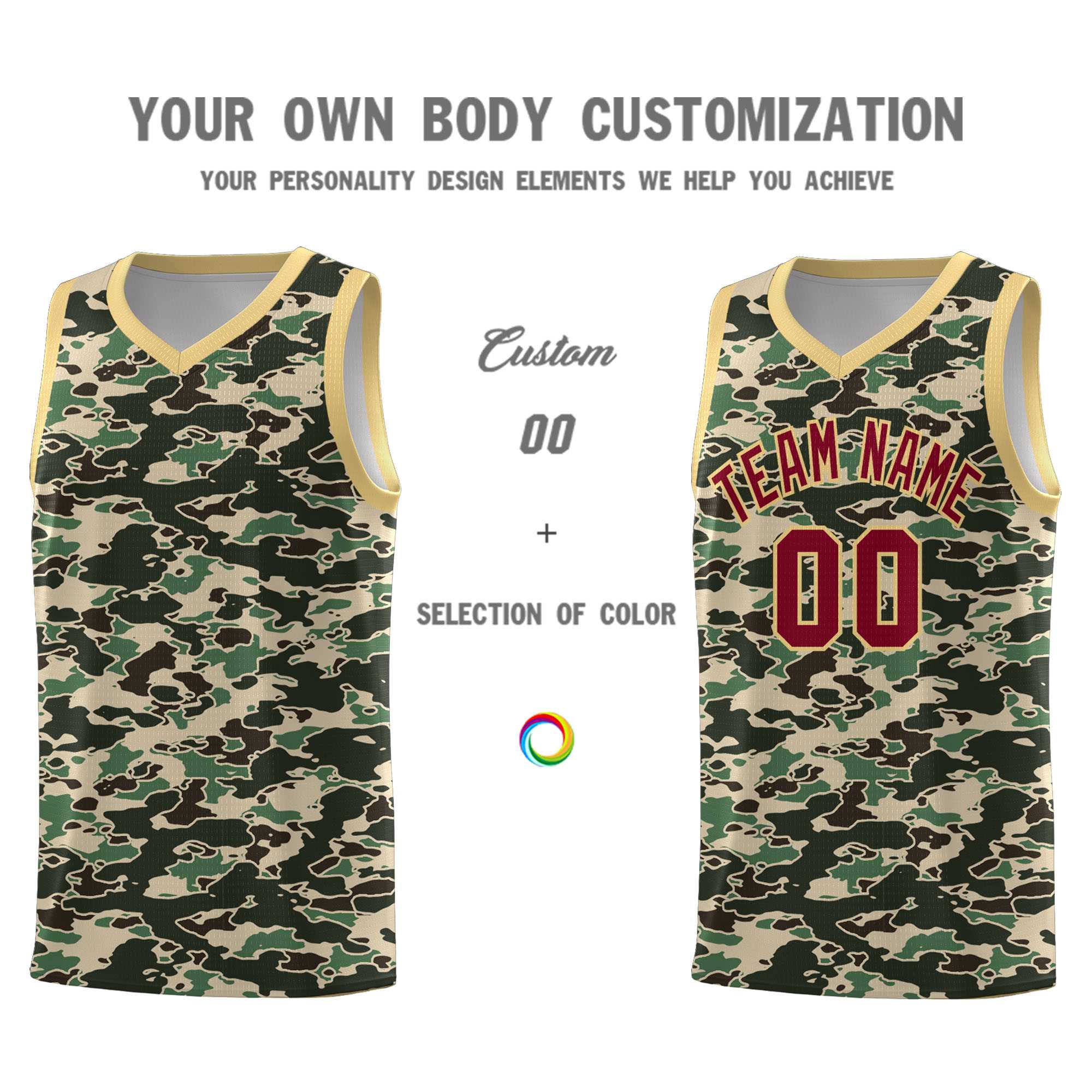 Custom Personalized Camo Kits Sports Uniform Basketball Jersey|KXKSHOP