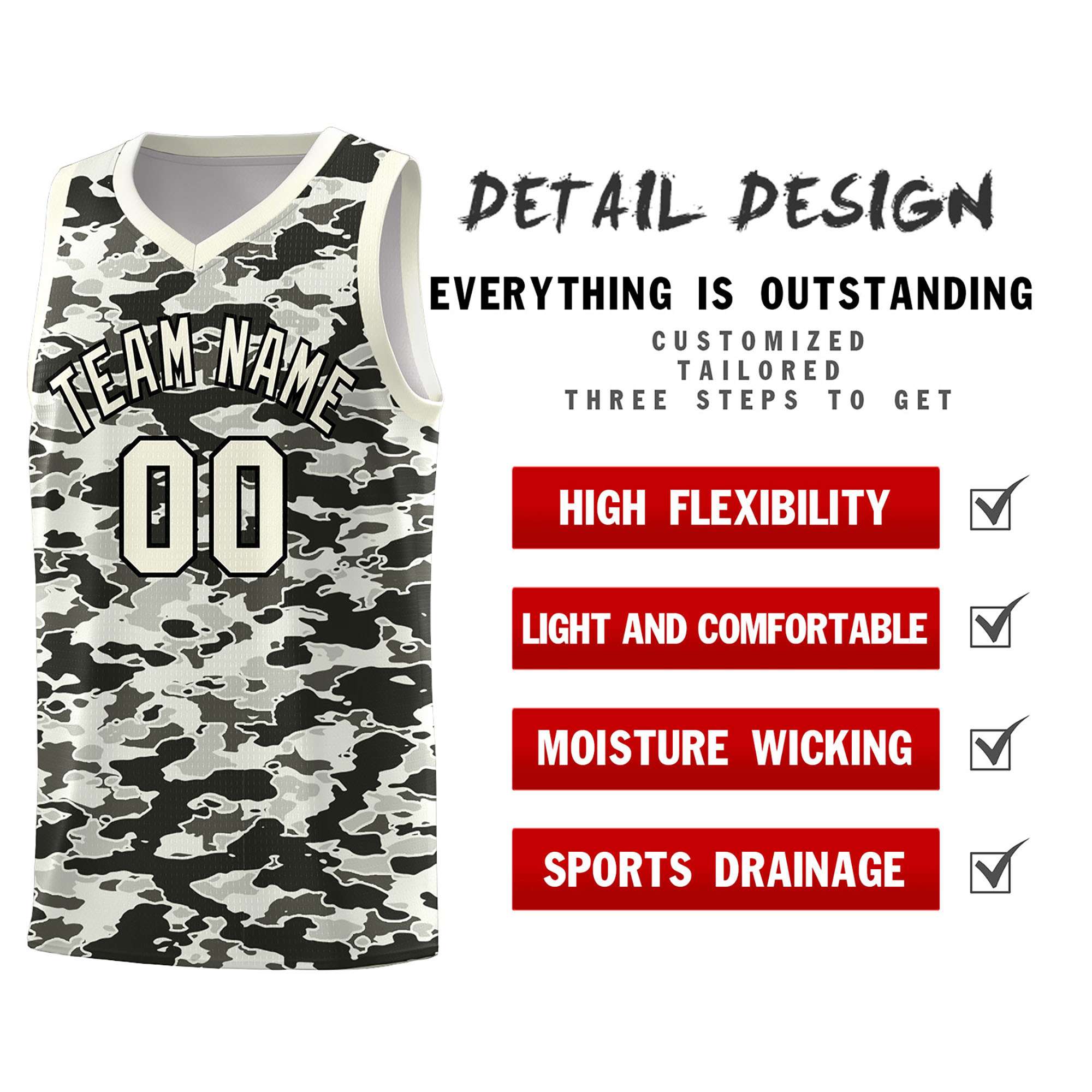 Custom Personalized Camo Kits Sports Uniform Basketball Jersey|KXKSHOP