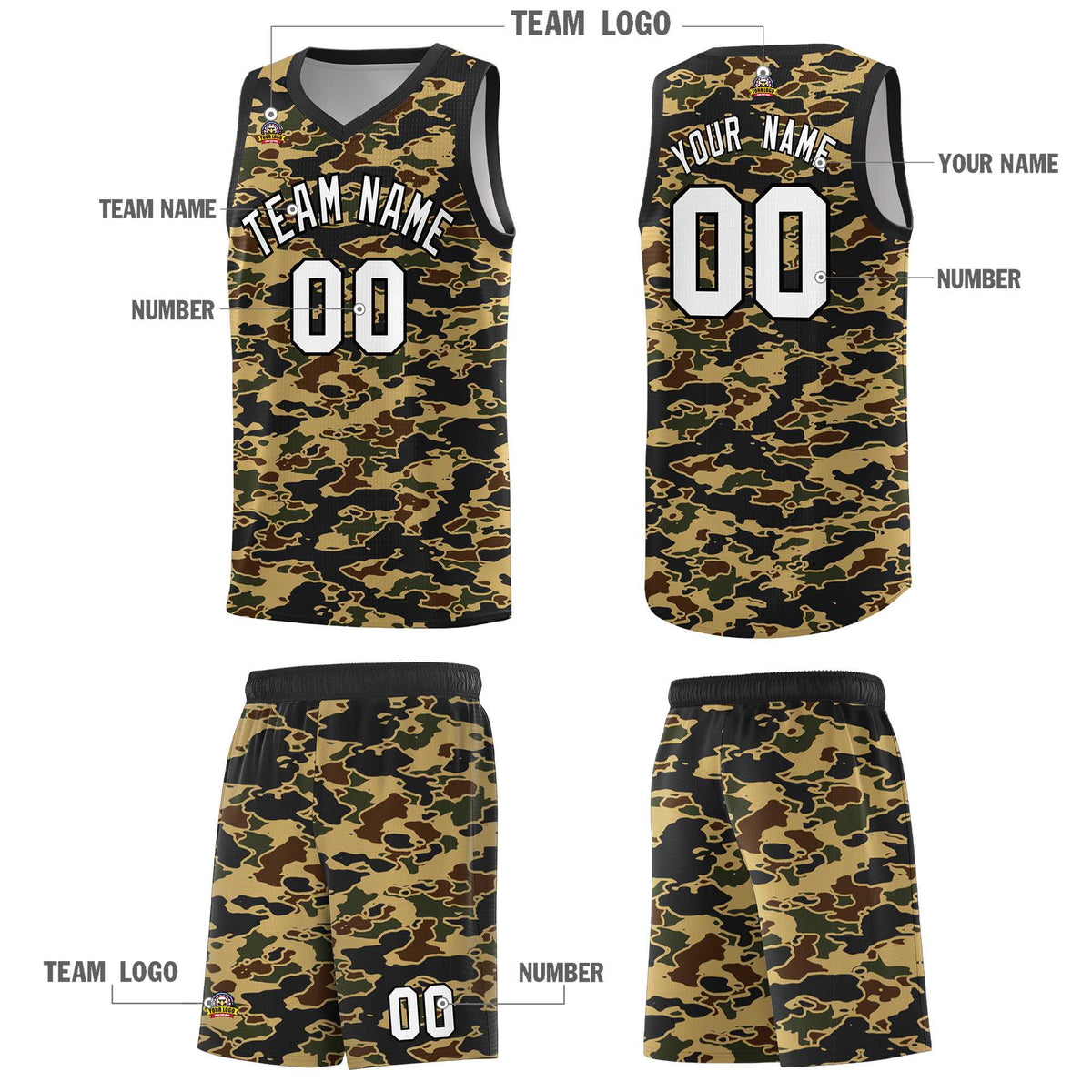 Custom Personalized Camo Kits Sports Uniform Basketball Jersey|KXKSHOP