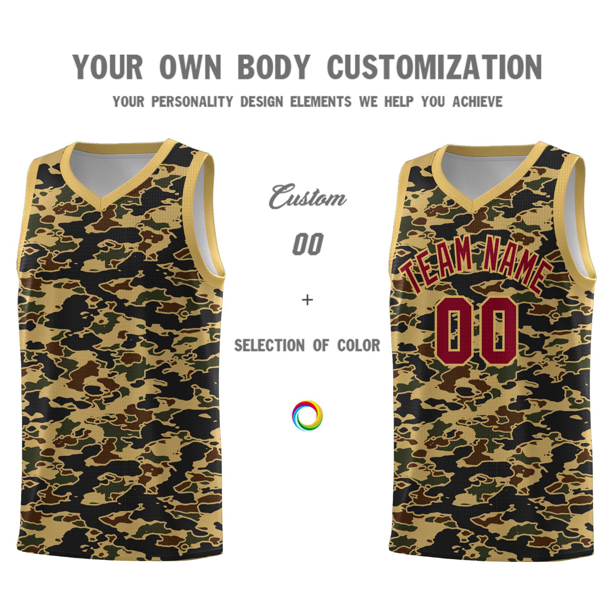 Custom Personalized Camo Kits Sports Uniform Basketball Jersey|KXKSHOP