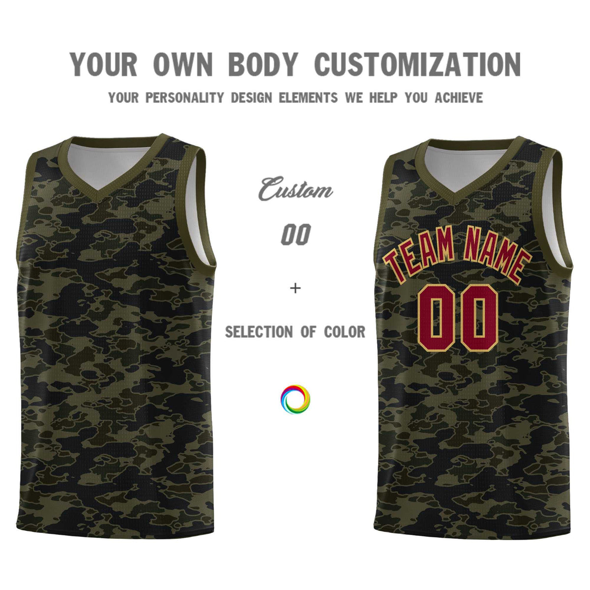 Custom Personalized Camo Kits Sports Uniform Basketball Jersey|KXKSHOP
