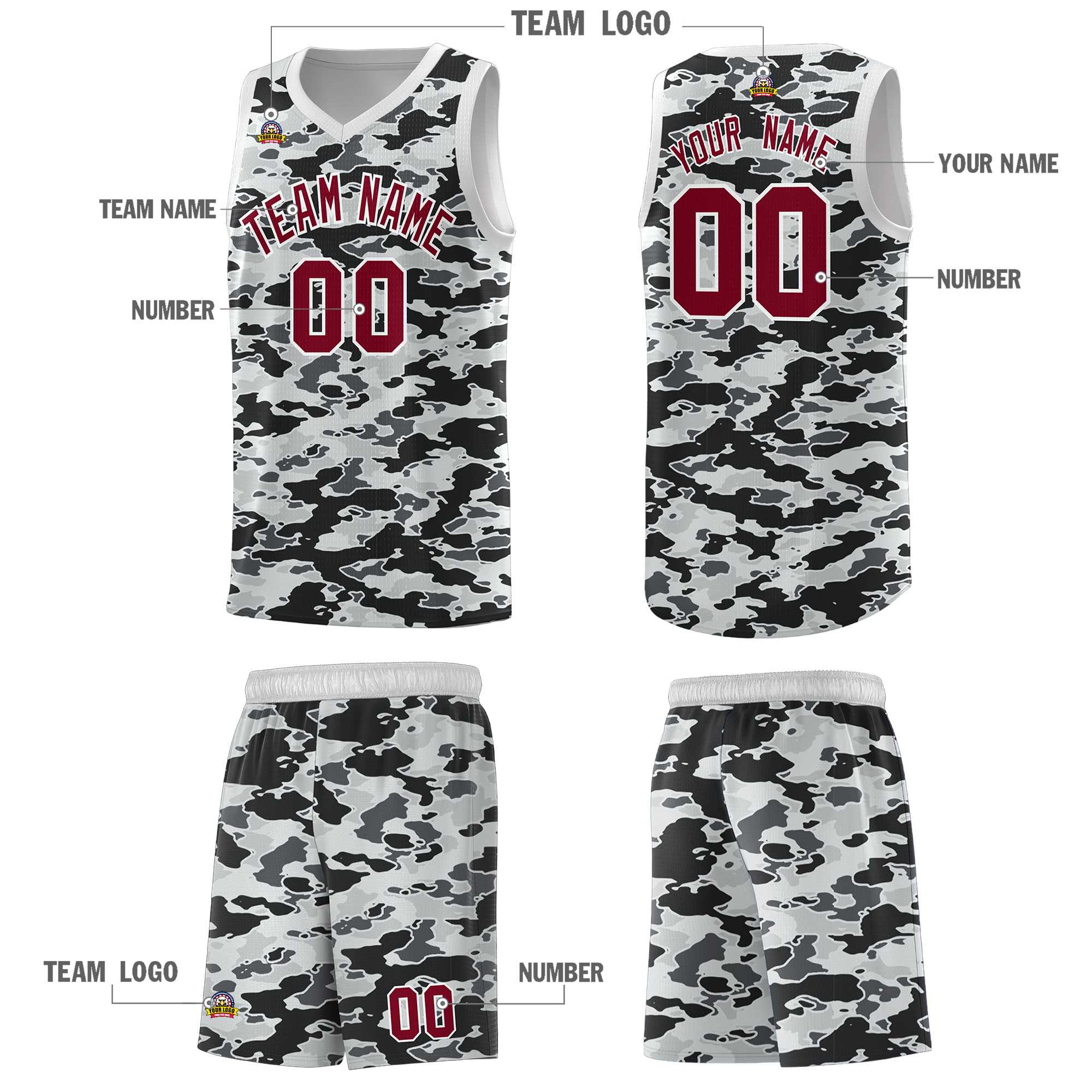 Custom Personalized Camo Kits Sports Uniform Basketball Jersey|KXKSHOP