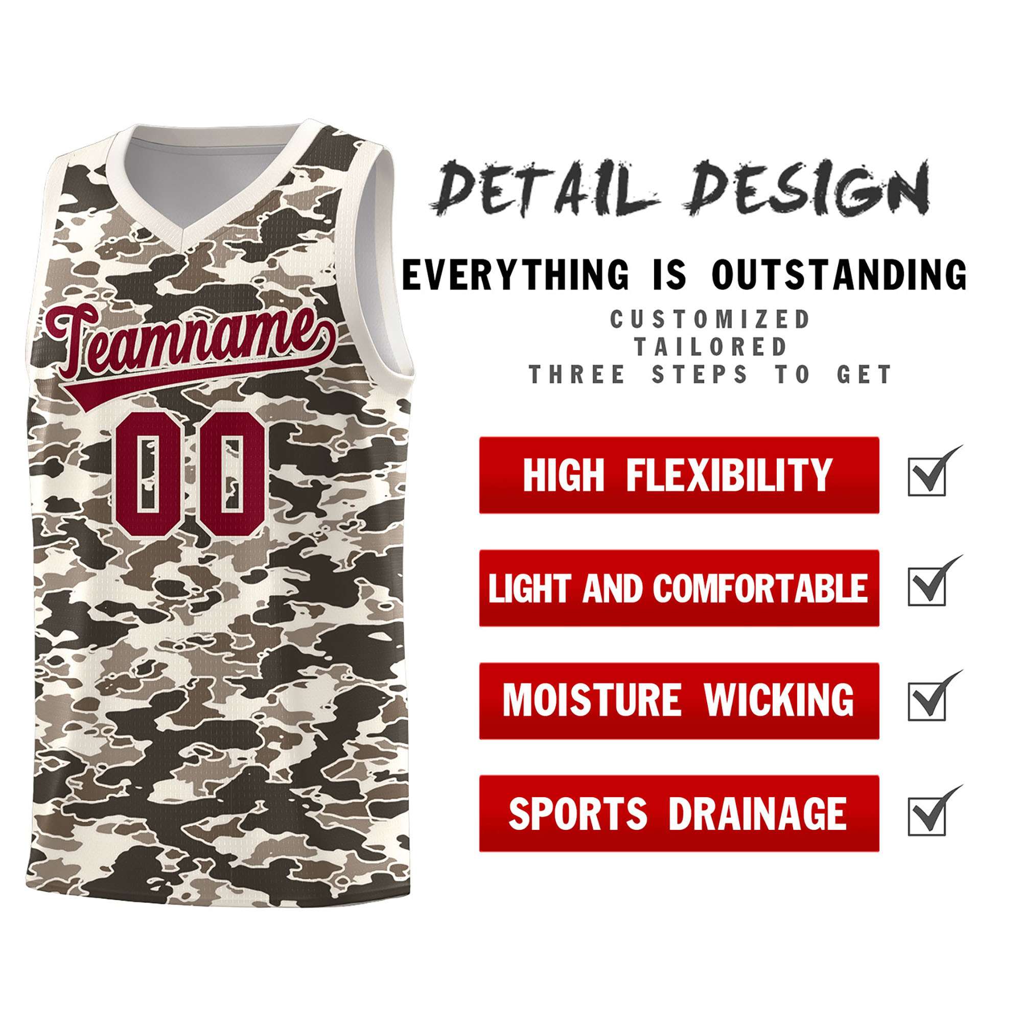 Custom Personalized Camo Kits Sports Uniform Basketball Jersey|KXKSHOP