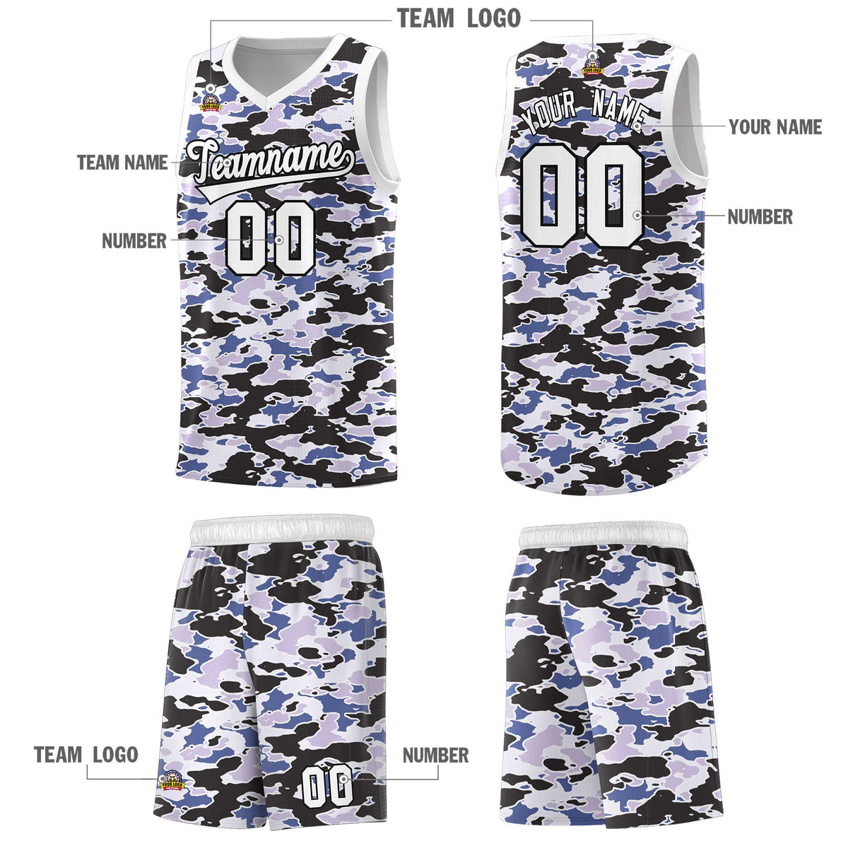 Custom Personalized Camo Kits Sports Uniform Basketball Jersey|KXKSHOP