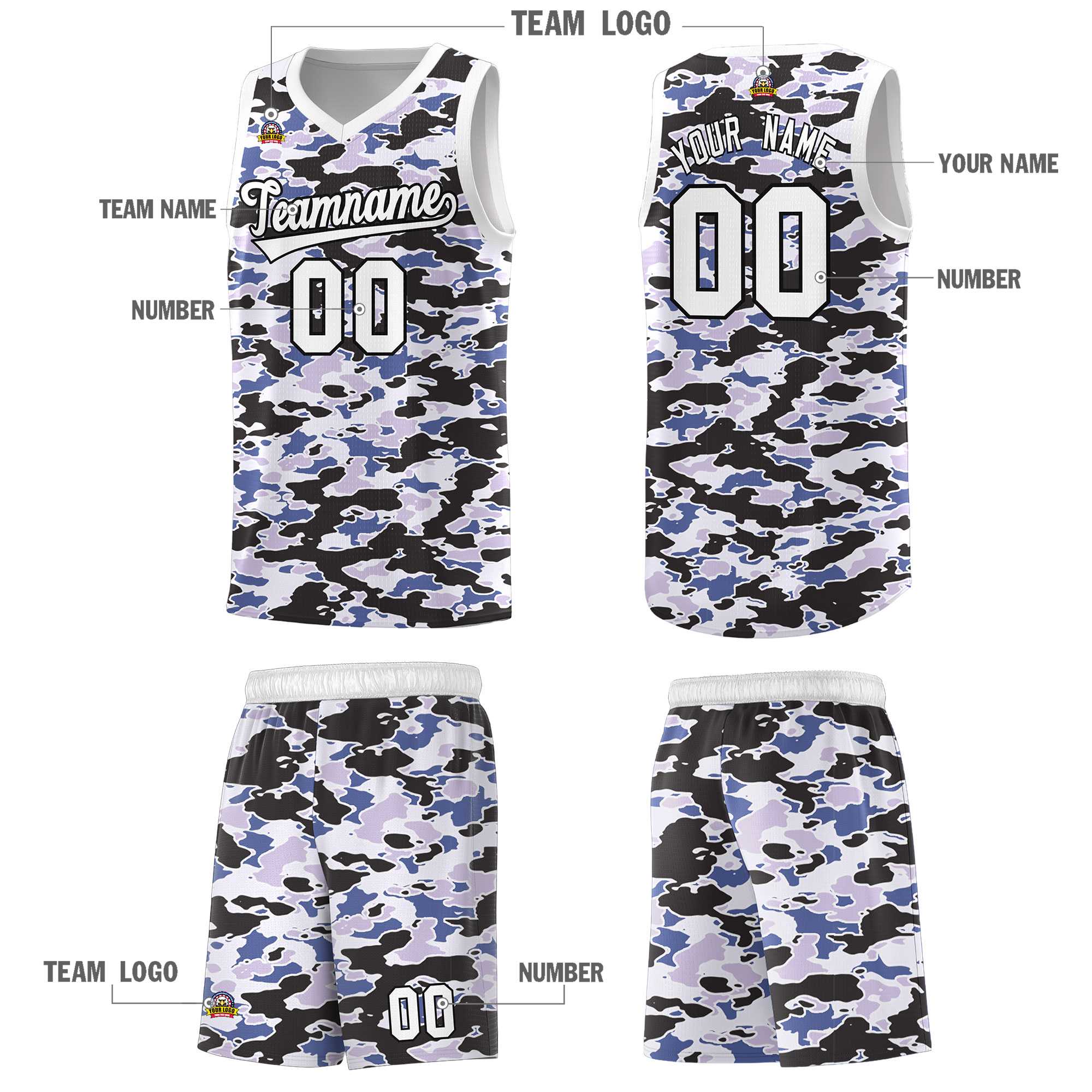 Custom Personalized Camo Kits Sports Uniform Basketball Jersey|KXKSHOP