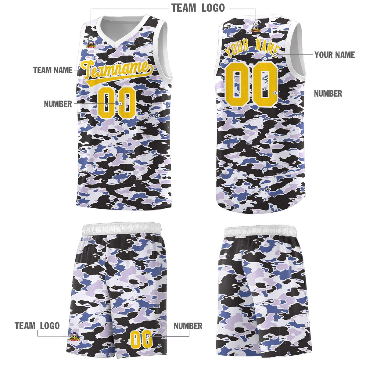Custom Personalized Camo Kits Sports Uniform Basketball Jersey|KXKSHOP