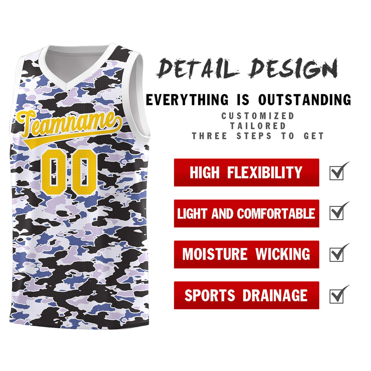 Custom Personalized Camo Kits Sports Uniform Basketball Jersey|KXKSHOP