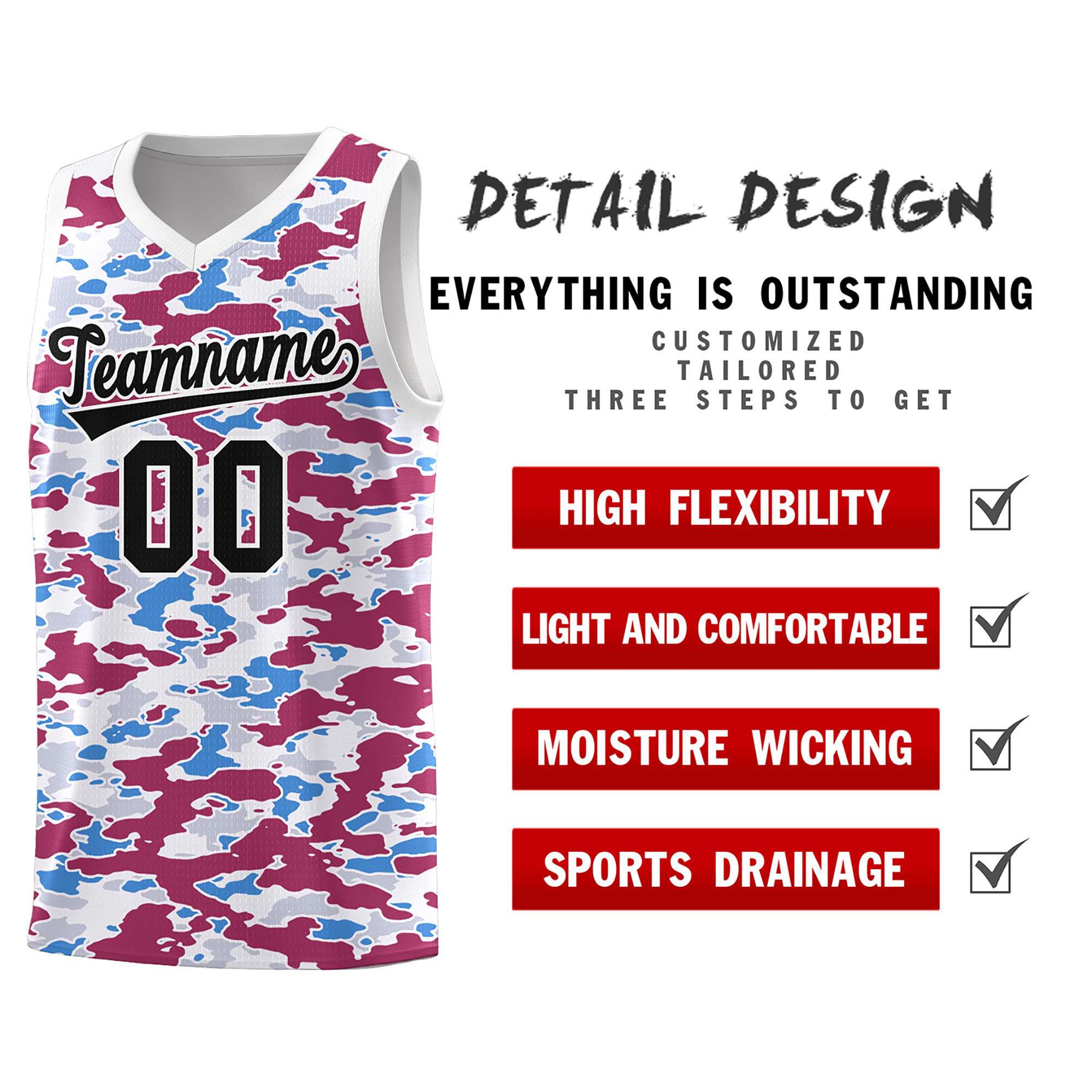 Custom Personalized Camo Kits Sports Uniform Basketball Jersey|KXKSHOP