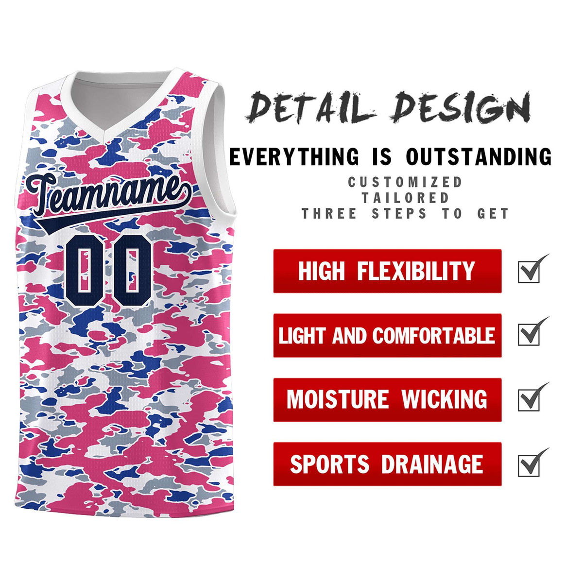 Custom Personalized Camo Kits Sports Uniform Basketball Jersey|KXKSHOP