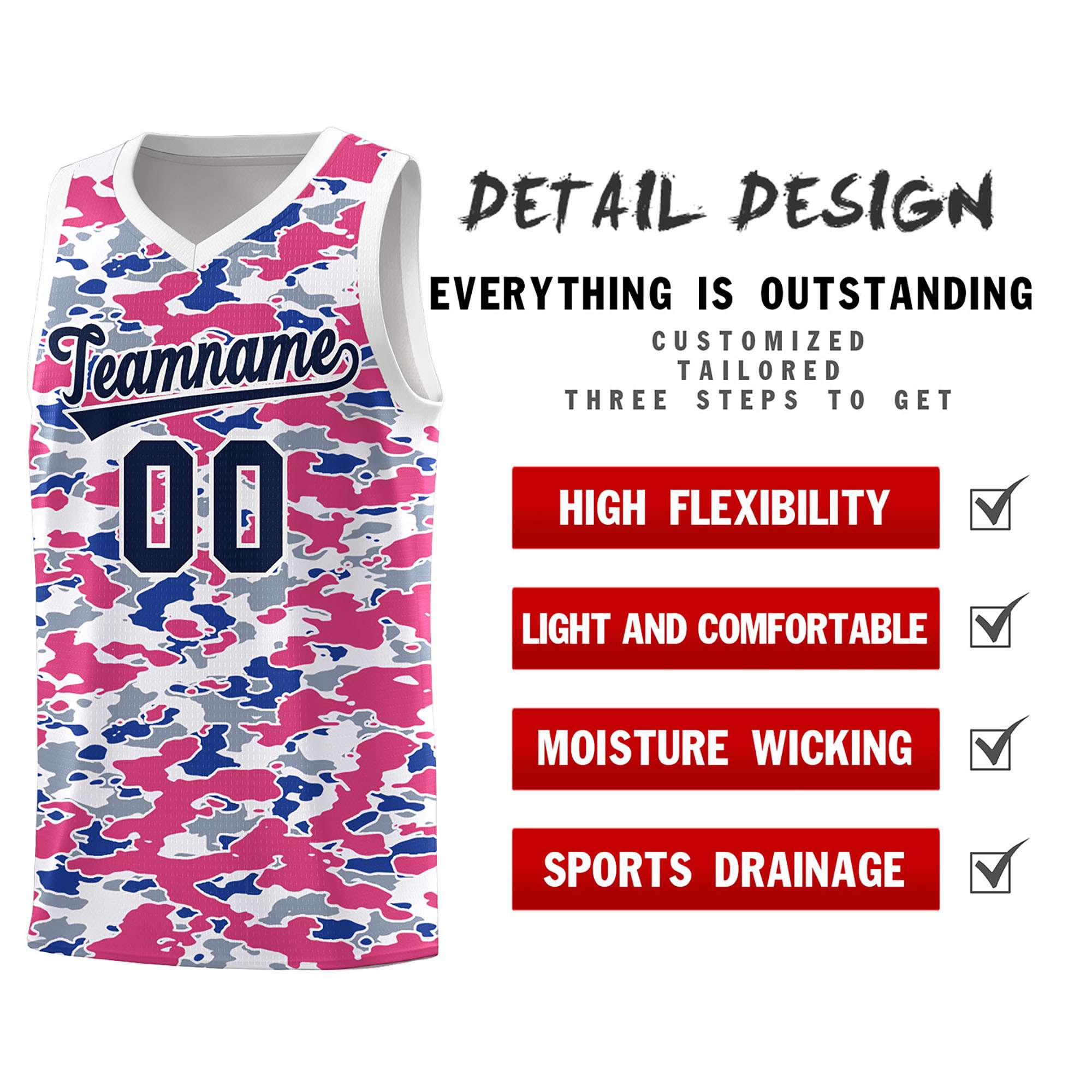Custom Personalized Camo Kits Sports Uniform Basketball Jersey|KXKSHOP