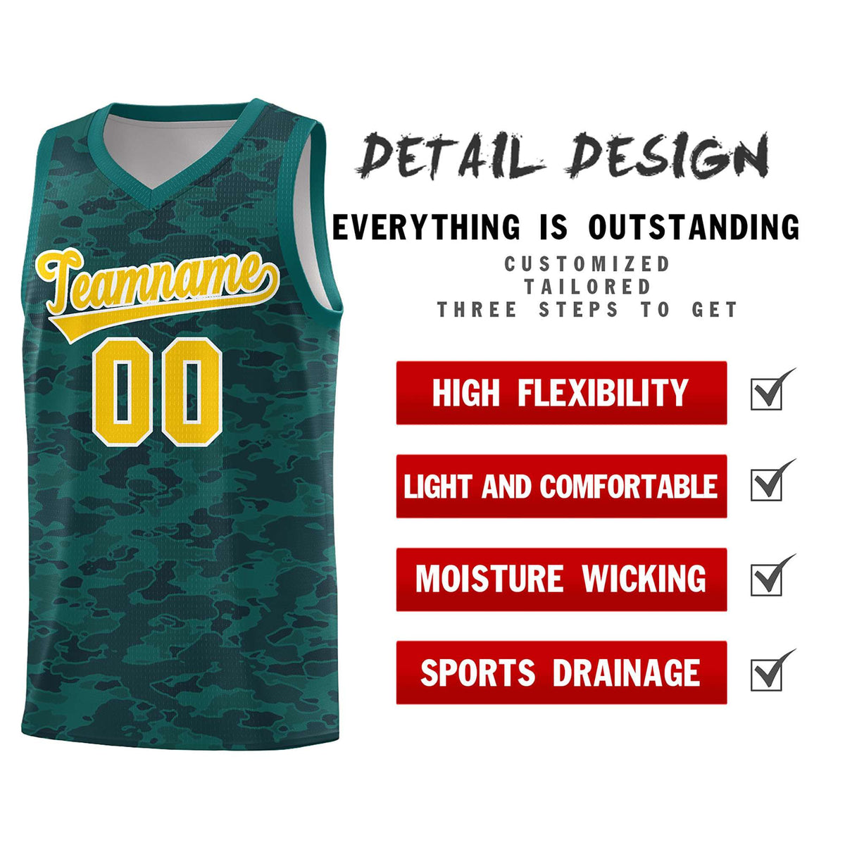 Custom Personalized Camo Kits Sports Uniform Basketball Jersey|KXKSHOP