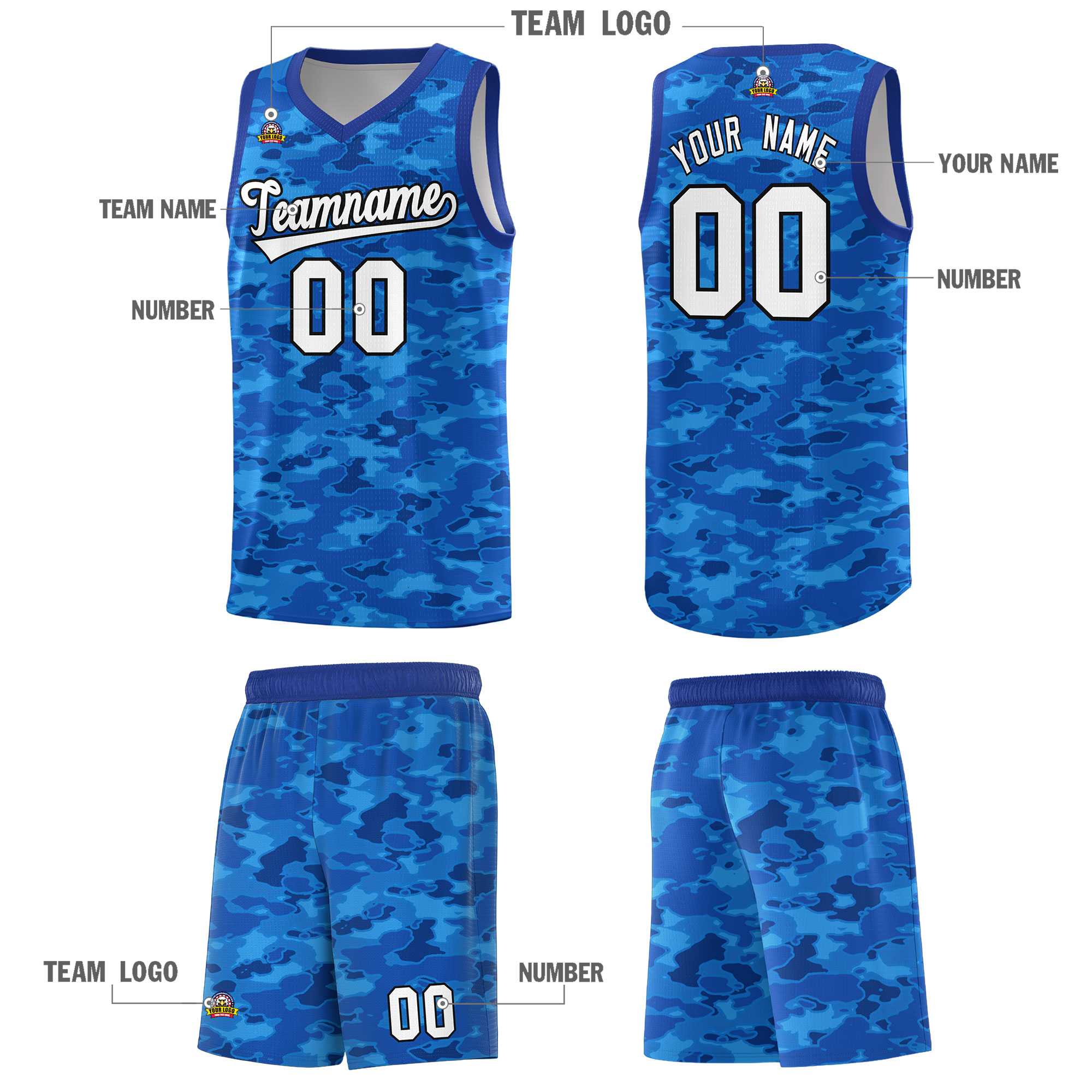 Custom Personalized Camo Kits Sports Uniform Basketball Jersey|KXKSHOP