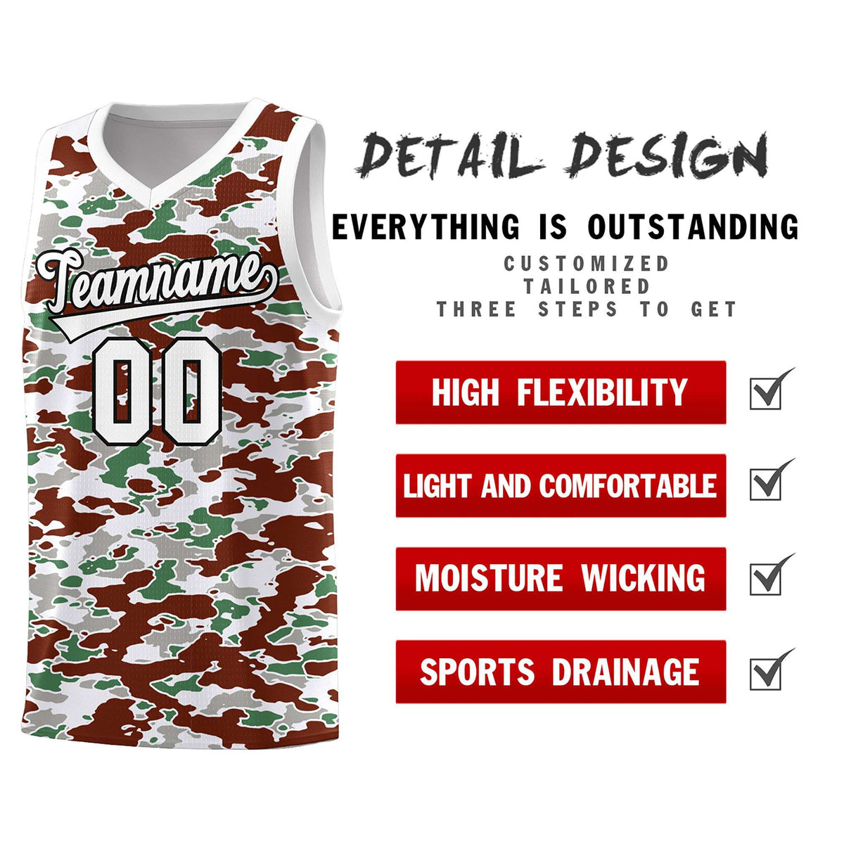 Custom Personalized Camo Kits Sports Uniform Basketball Jersey|KXKSHOP
