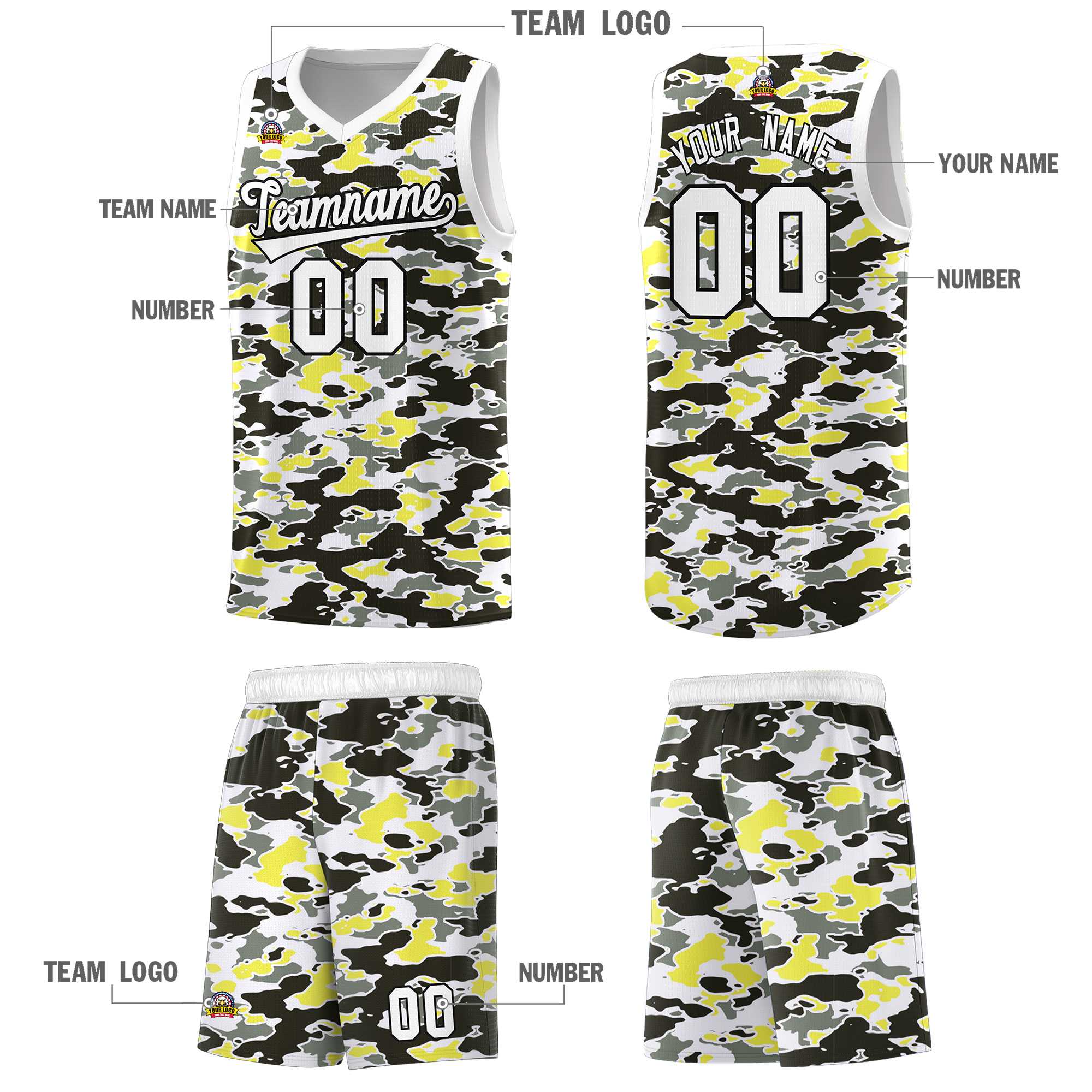 Custom Personalized Camo Kits Sports Uniform Basketball Jersey|KXKSHOP