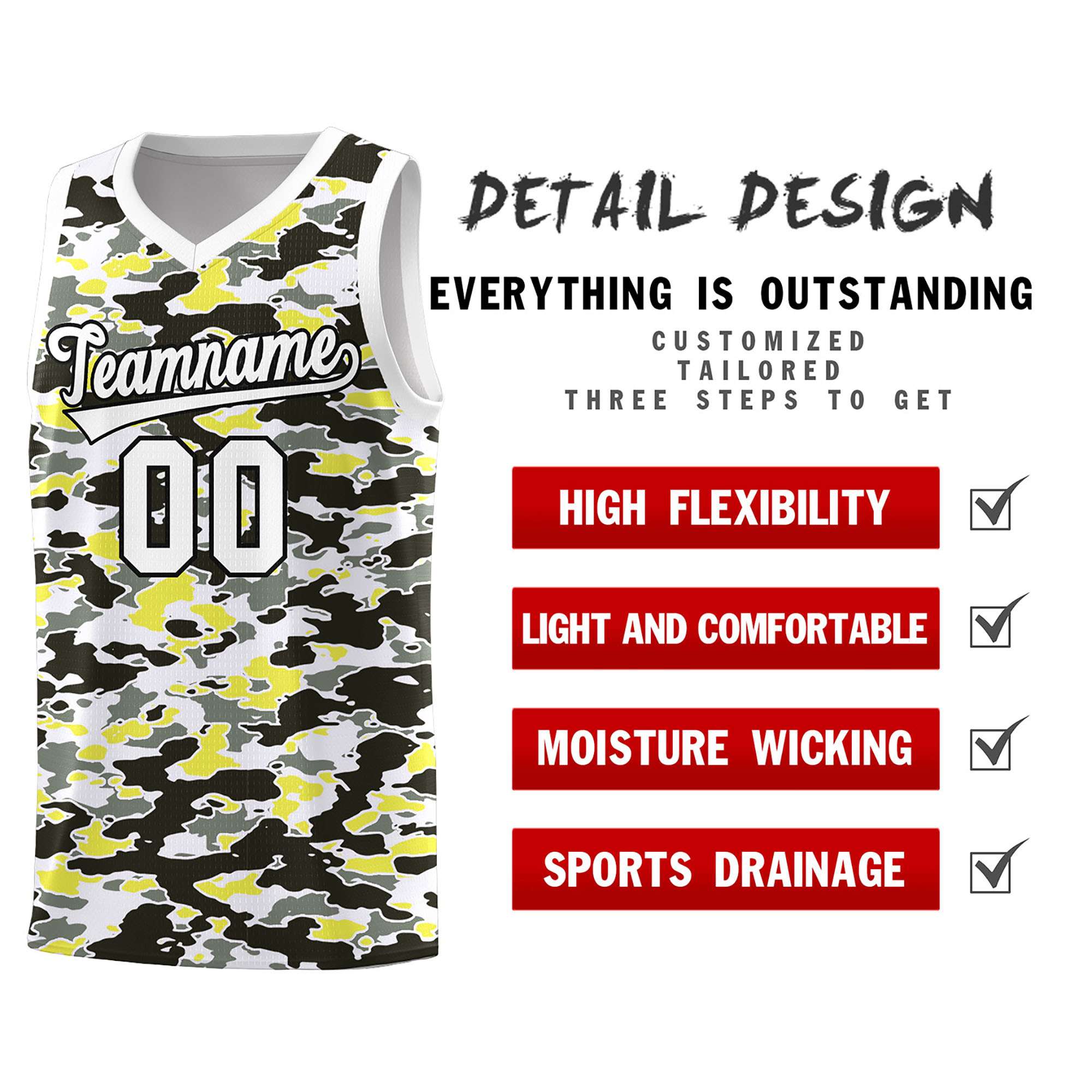 Custom Personalized Camo Kits Sports Uniform Basketball Jersey|KXKSHOP