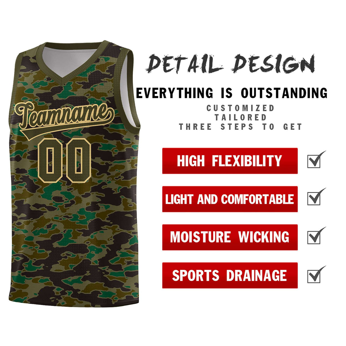 Custom Personalized Camo Kits Sports Uniform Basketball Jersey|KXKSHOP