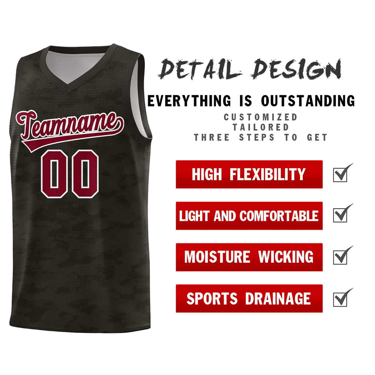 Custom Personalized Camo Kits Sports Uniform Basketball Jersey|KXKSHOP