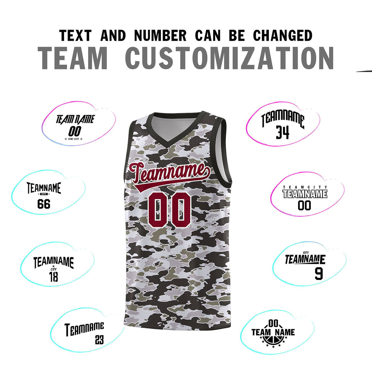 Custom Personalized Camo Kits Sports Uniform Basketball Jersey|KXKSHOP
