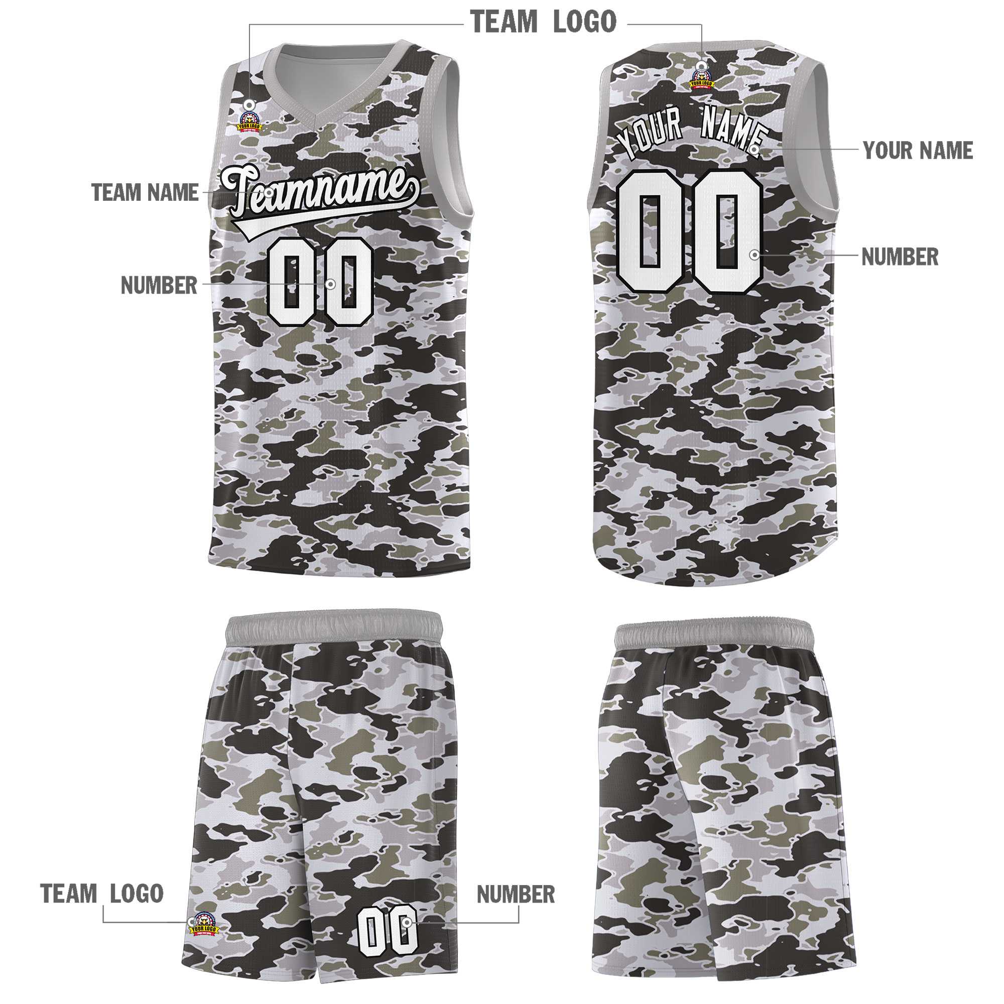 Custom Personalized Camo Kits Sports Uniform Basketball Jersey|KXKSHOP