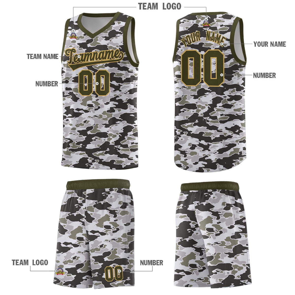 Custom Personalized Camo Kits Sports Uniform Basketball Jersey|KXKSHOP