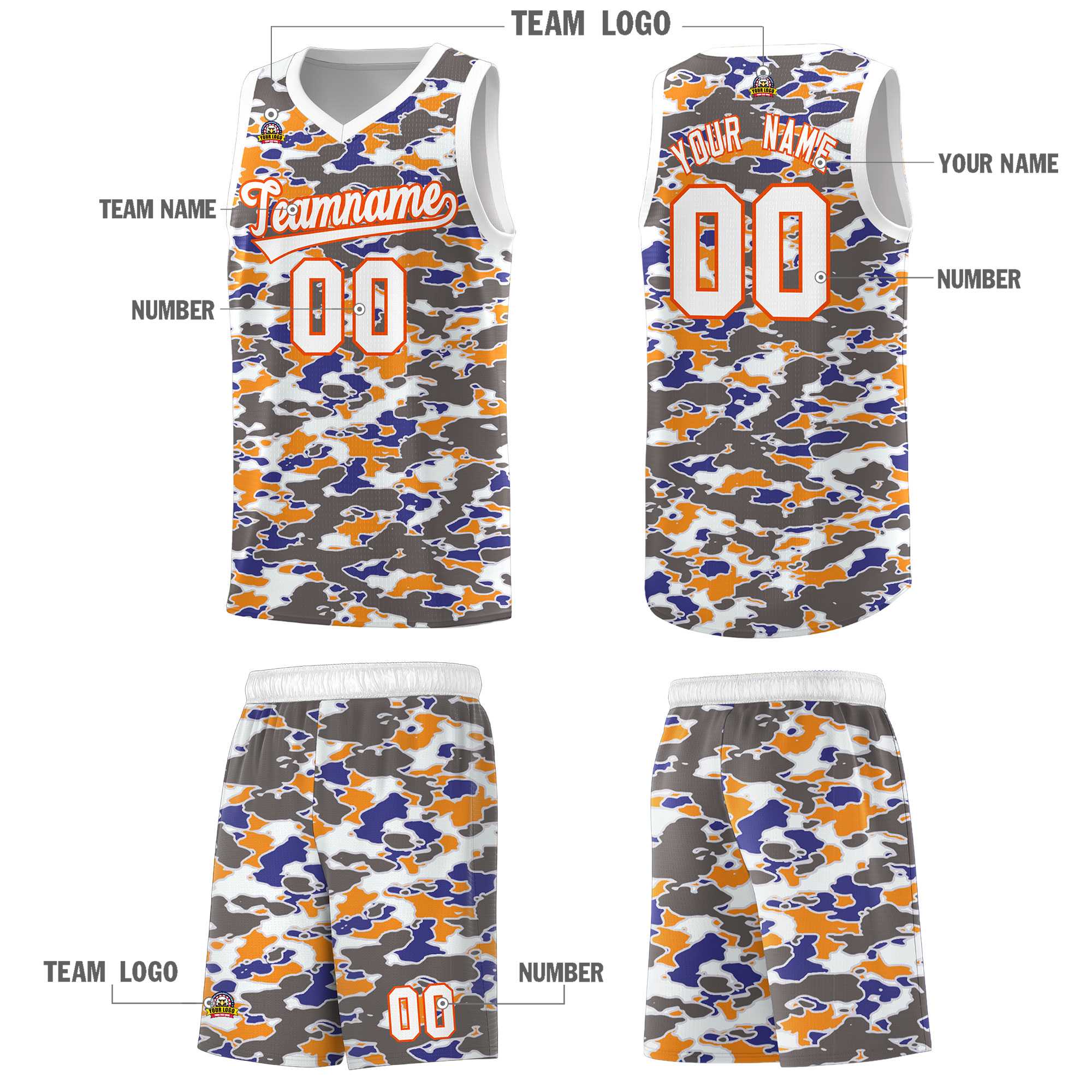 Custom Personalized Camo Kits Sports Uniform Basketball Jersey|KXKSHOP