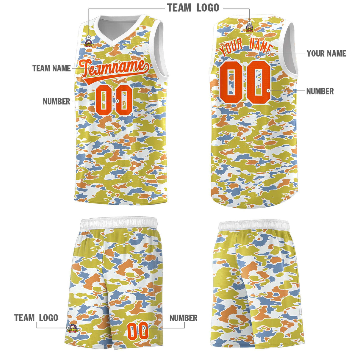 Custom Personalized Camo Kits Sports Uniform Basketball Jersey|KXKSHOP