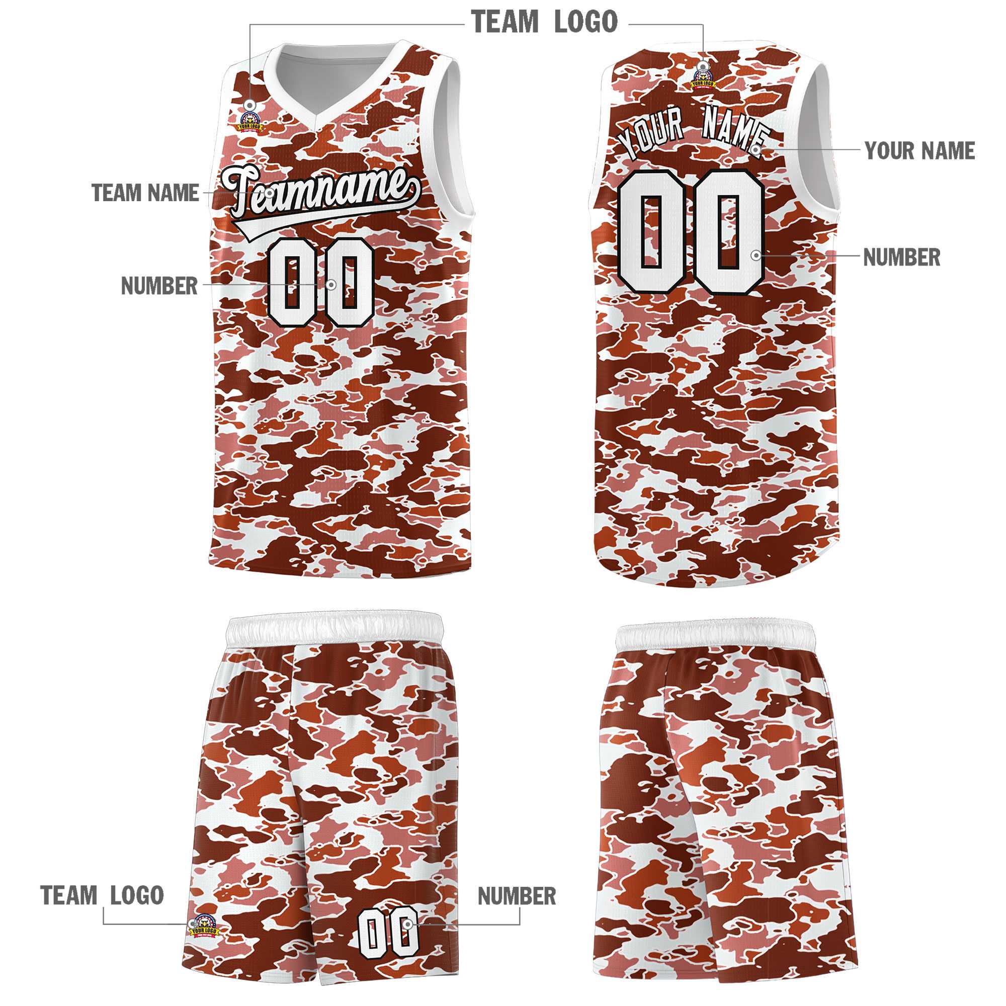 Custom Personalized Camo Kits Sports Uniform Basketball Jersey|KXKSHOP