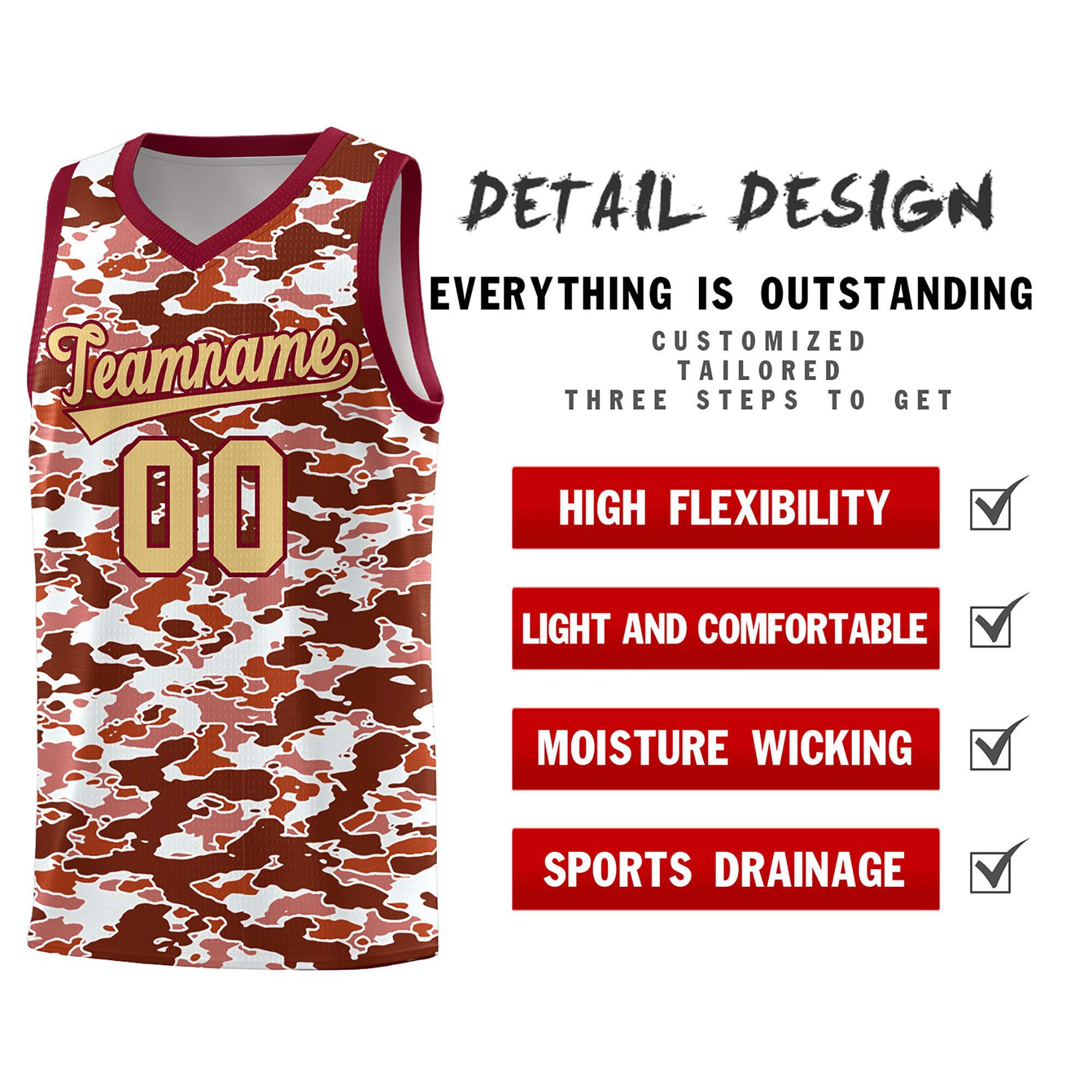 Custom Personalized Camo Kits Sports Uniform Basketball Jersey|KXKSHOP