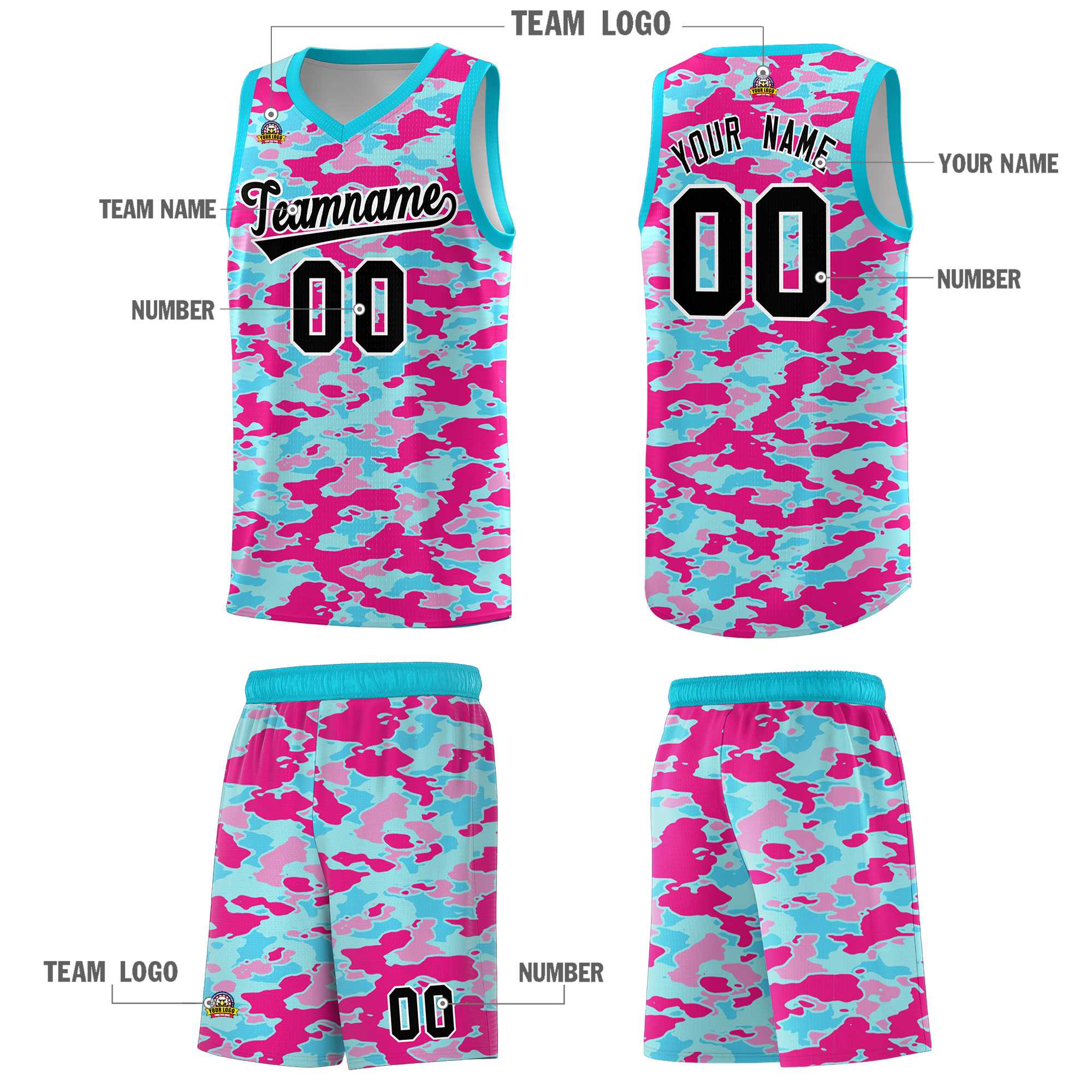 Custom Personalized Camo Kits Sports Uniform Basketball Jersey|KXKSHOP