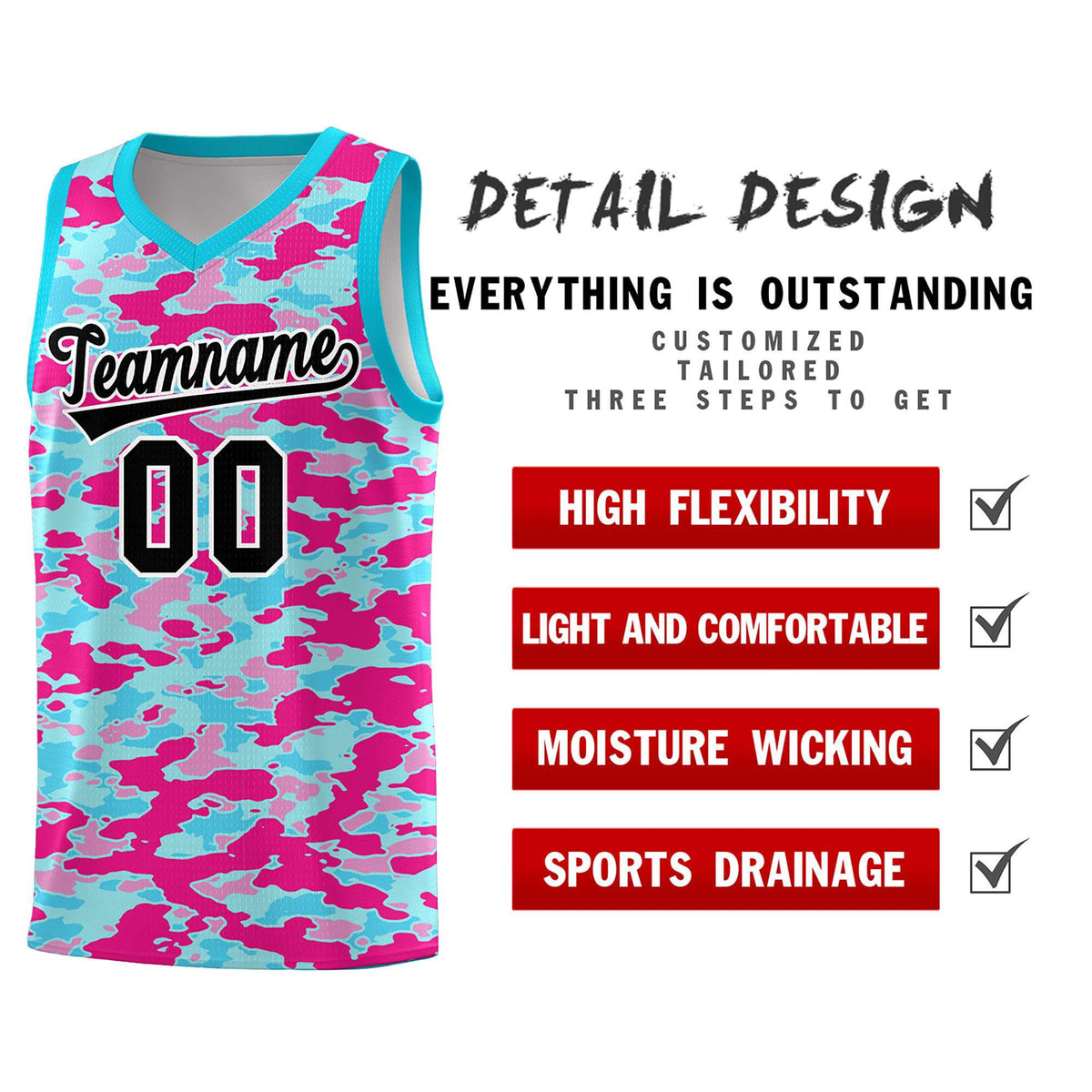 Custom Personalized Camo Kits Sports Uniform Basketball Jersey|KXKSHOP