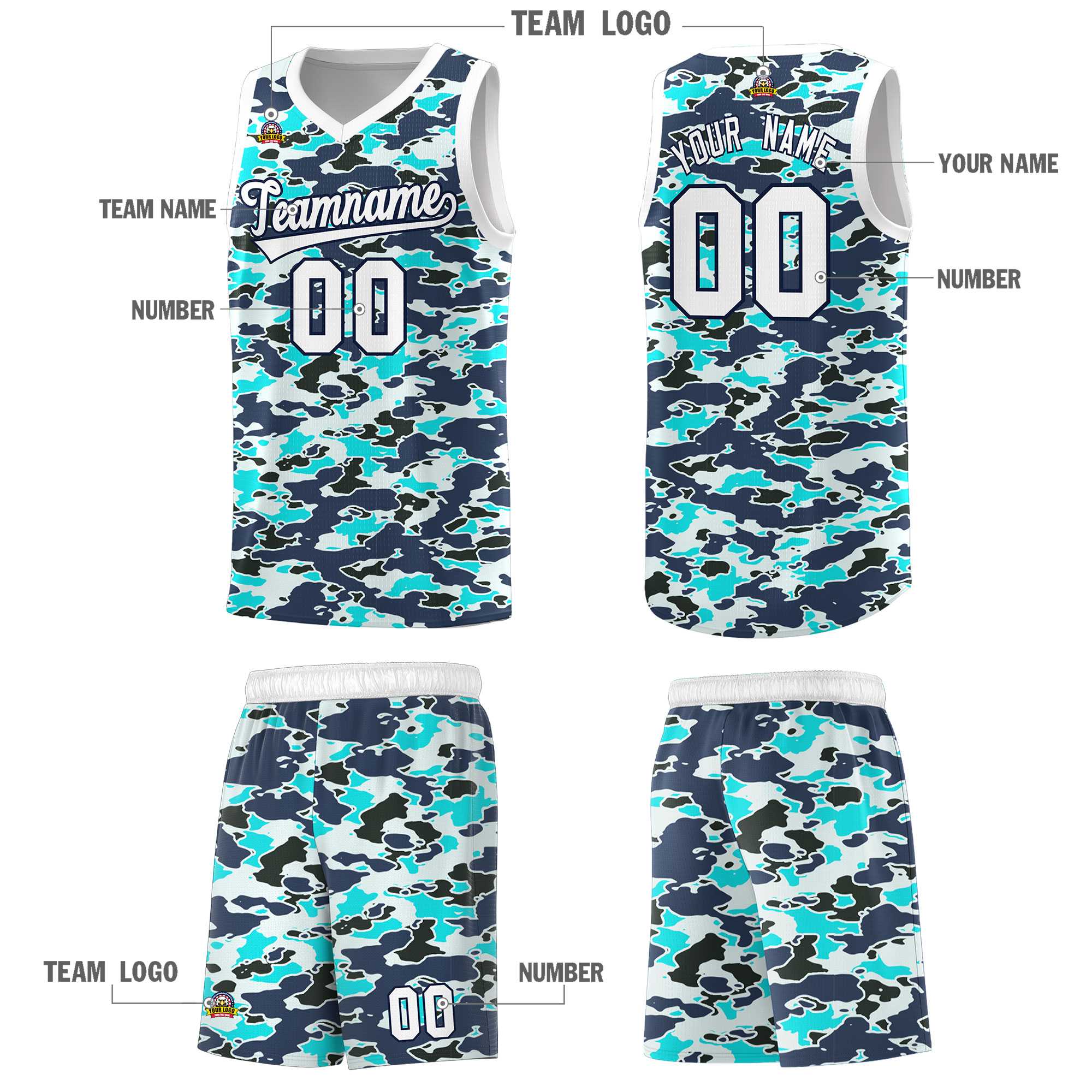 Custom Personalized Camo Kits Sports Uniform Basketball Jersey|KXKSHOP