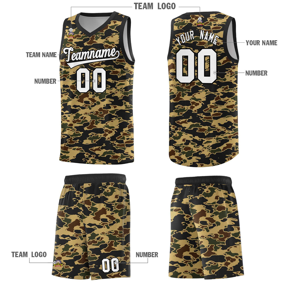 Custom Personalized Camo Kits Sports Uniform Basketball Jersey|KXKSHOP