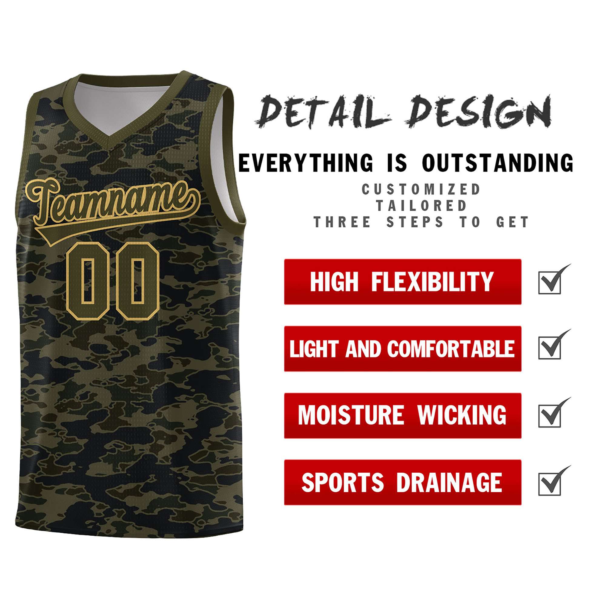 Custom Personalized Camo Kits Sports Uniform Basketball Jersey|KXKSHOP