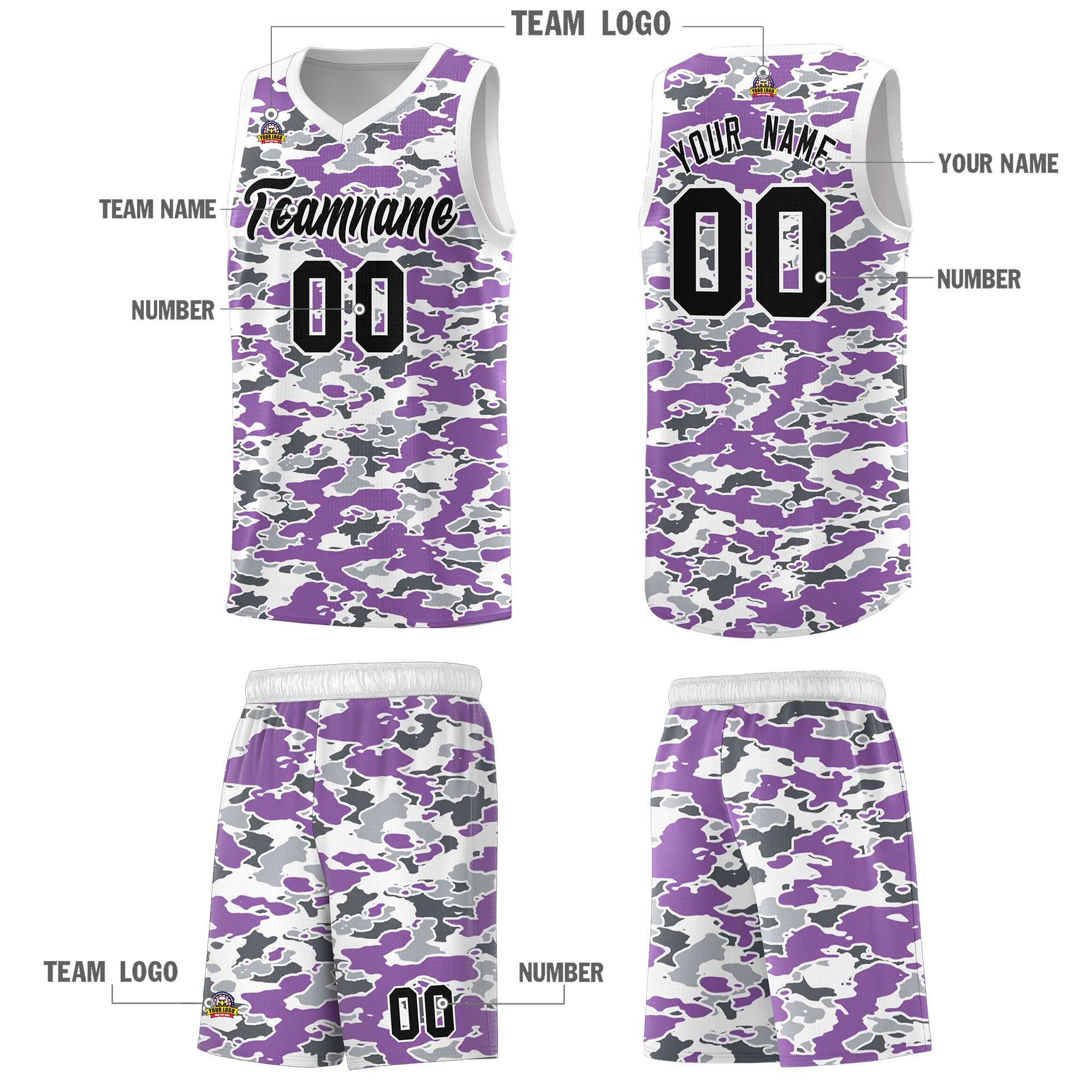 Custom Personalized Camo Kits Sports Uniform Basketball Jersey|KXKSHOP
