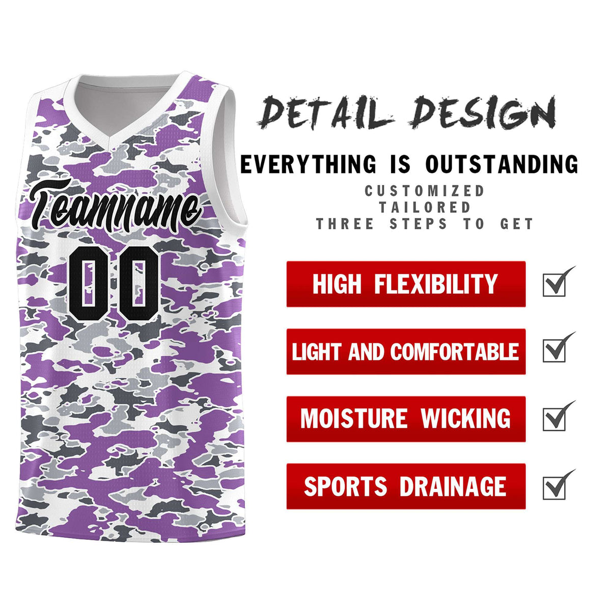 Custom Personalized Camo Kits Sports Uniform Basketball Jersey|KXKSHOP
