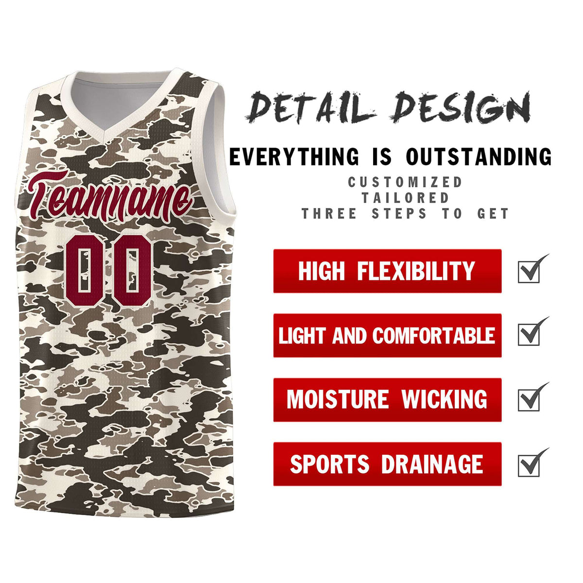 Custom Personalized Camo Kits Sports Uniform Basketball Jersey|KXKSHOP