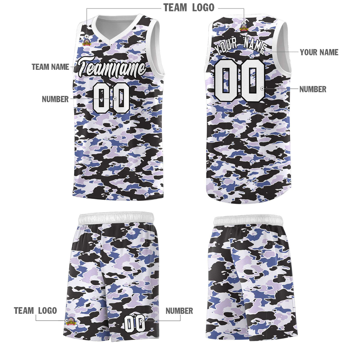 Custom Personalized Camo Kits Sports Uniform Basketball Jersey|KXKSHOP