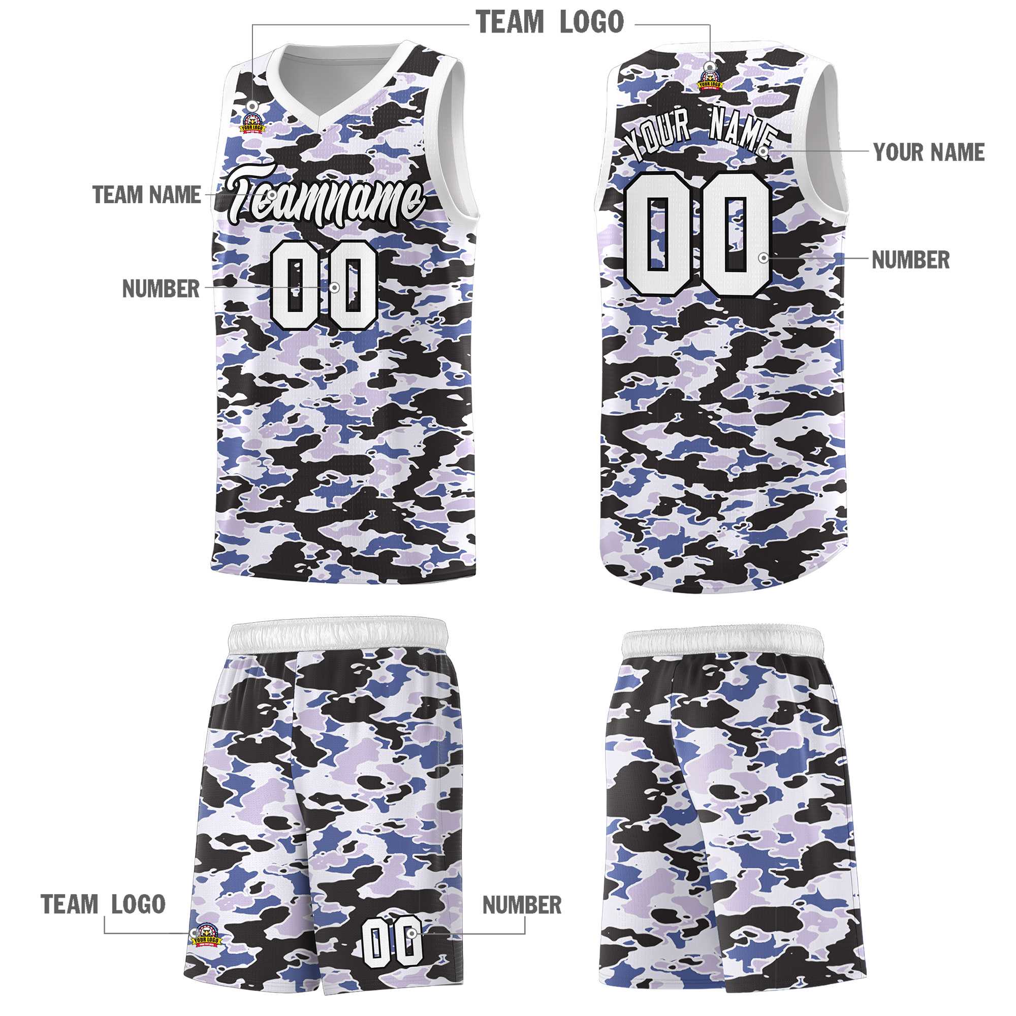 Custom Personalized Camo Kits Sports Uniform Basketball Jersey|KXKSHOP